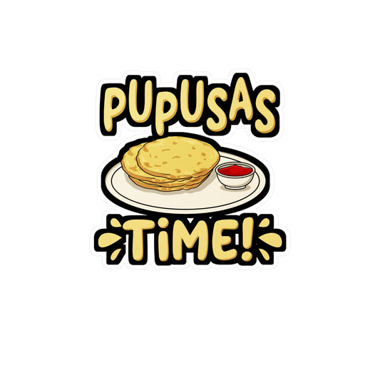 Pupusas - Puspusas Sticker for Car Window Laptop Sticker. Water Bottle Sticker, Vinyl El-salvador Decal, Griddle Sticker - Puspusas Gift