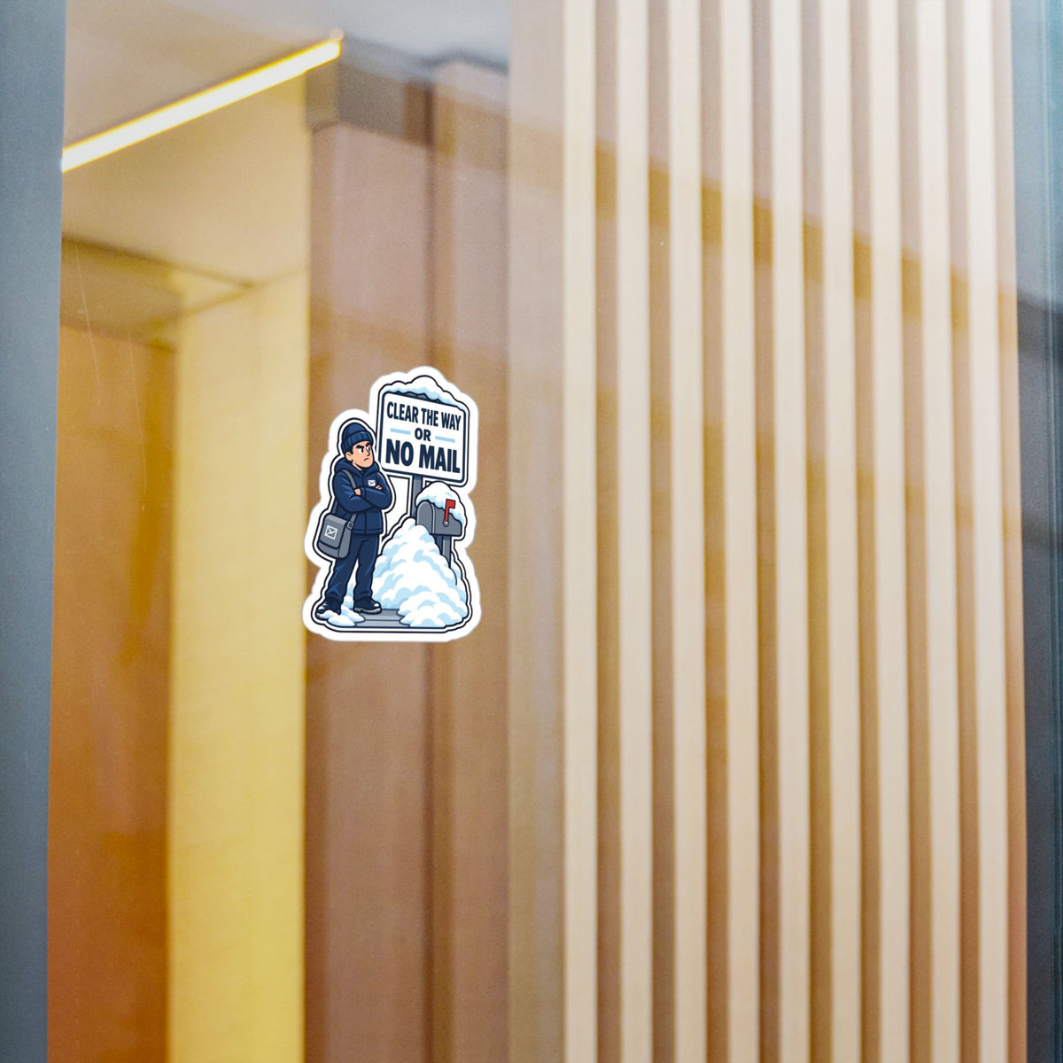Postal Worker Sticker – Clear the Way or No Mail Rural Carrier Decals for Mailbox, Waterproof Vinyl