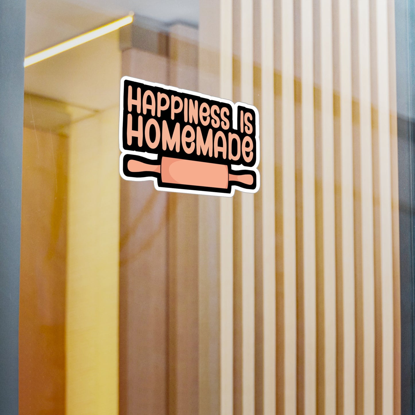 Happiness is homemade - Gift Sticker for Wall, Laptop, Window, Truck, Car Gift Gift Vinyl Chef Decal Sticker