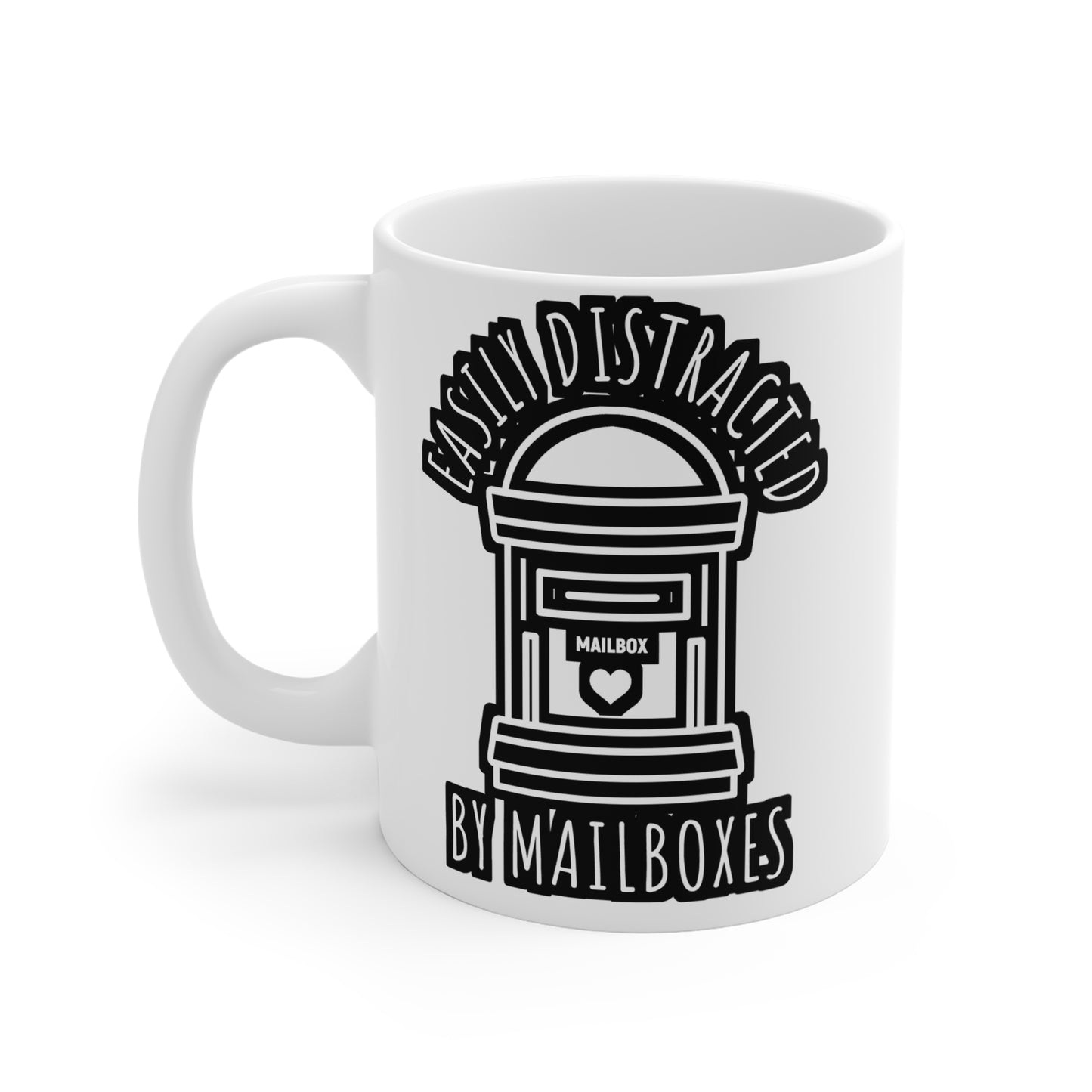 Easily Distracted By Mailboxes - Postal worker Mug for Coffee 11oz. Postal worker Cup, White ceramic, Funny postal worker Mug - Postal worker Gift