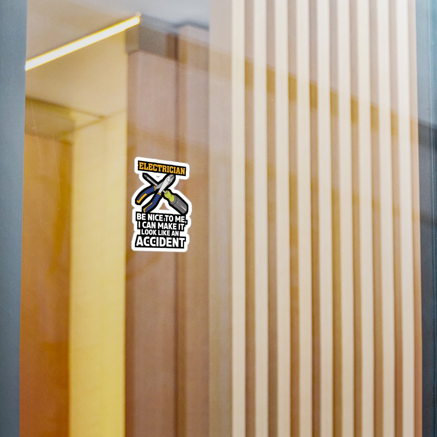 Look Like An Accident Electrician - Electrician Sticker for Laptop Sticker. Water Bottle Sticker, Vinyl Stripper Decal - Electrician Gift