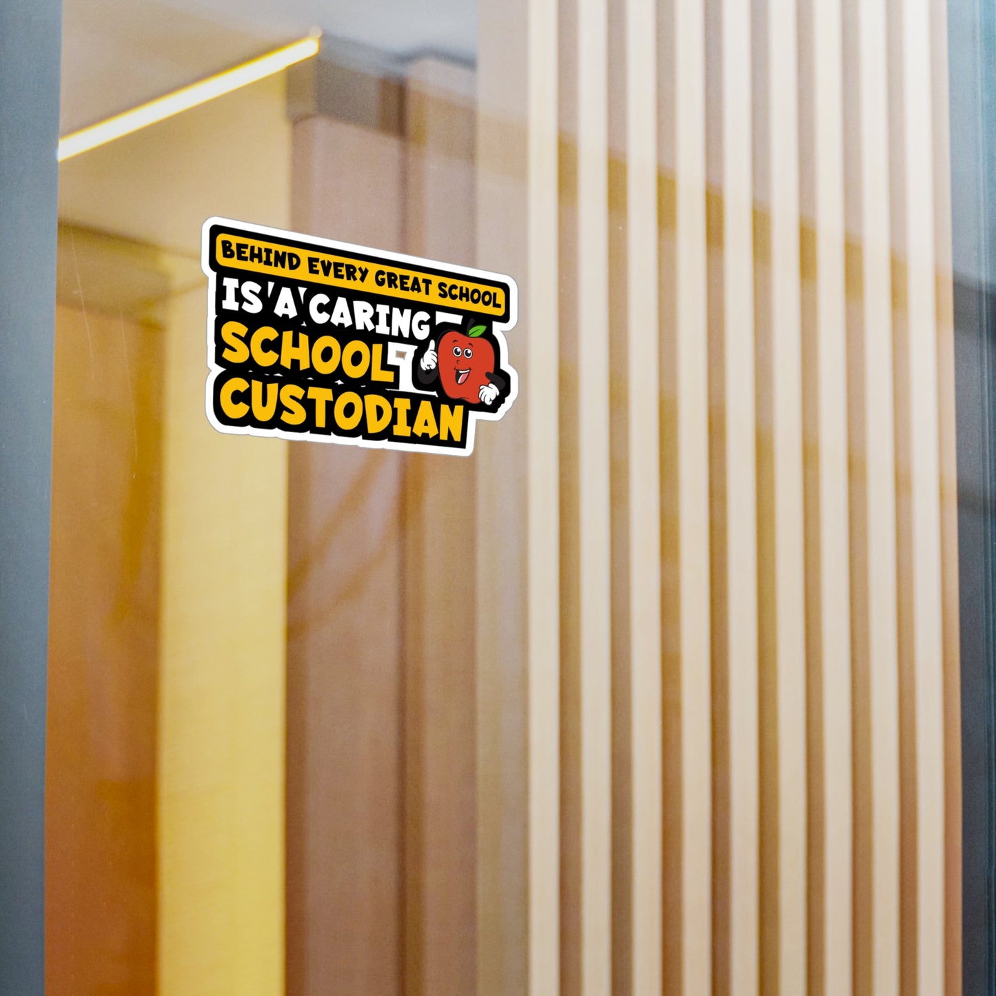 Behind Every Great School is a Caring School Custodian | School-counselor Sticker | Counselor Decals | School-counselor Gift