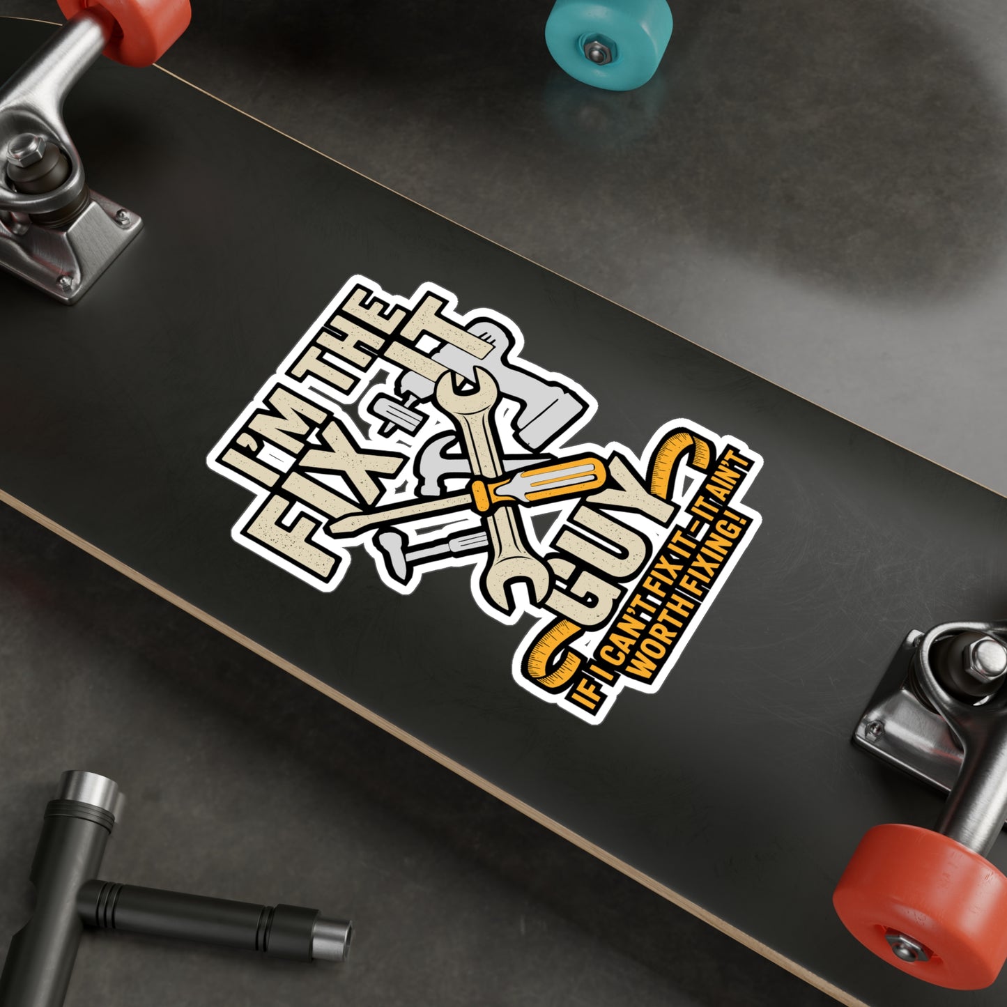 I'm The Fix It Guy – Handyman Sticker for Laptop or Water Bottle | Funny Repair Tech Vinyl Decal | Duct Tape Humor Gift