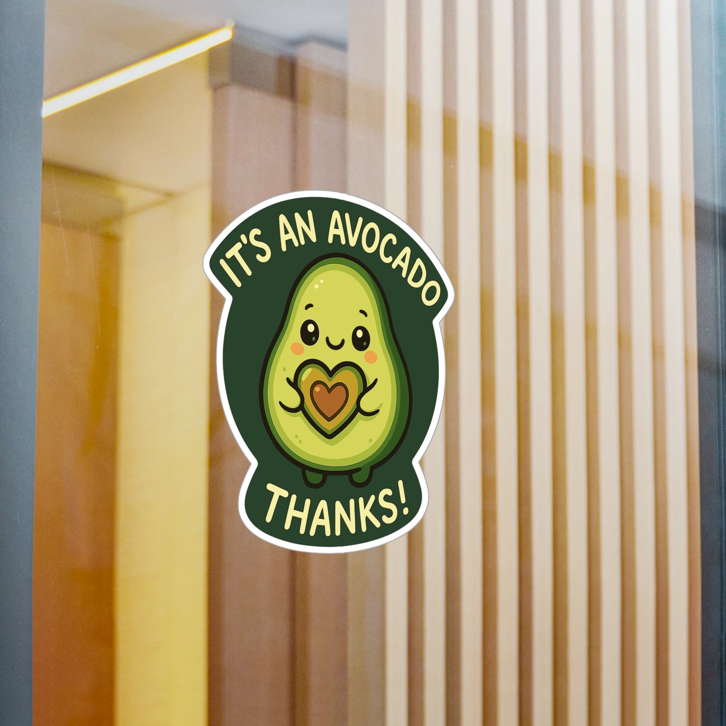 It's An Avocado, Thanks - Avocado Sticker for Laptop, Water Bottle, Gift for Teen Girls, Funny Trendy Aesthetic Decor