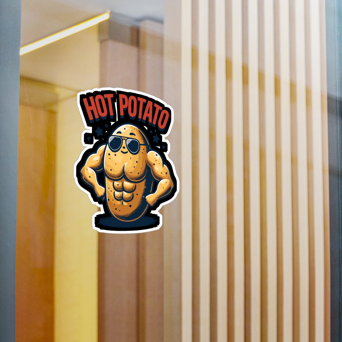 Hot Potato - Weightlifting Sticker for Laptop Sticker. Water Bottle Sticker, Vinyl Muscles Decal - Weightlifting Gift