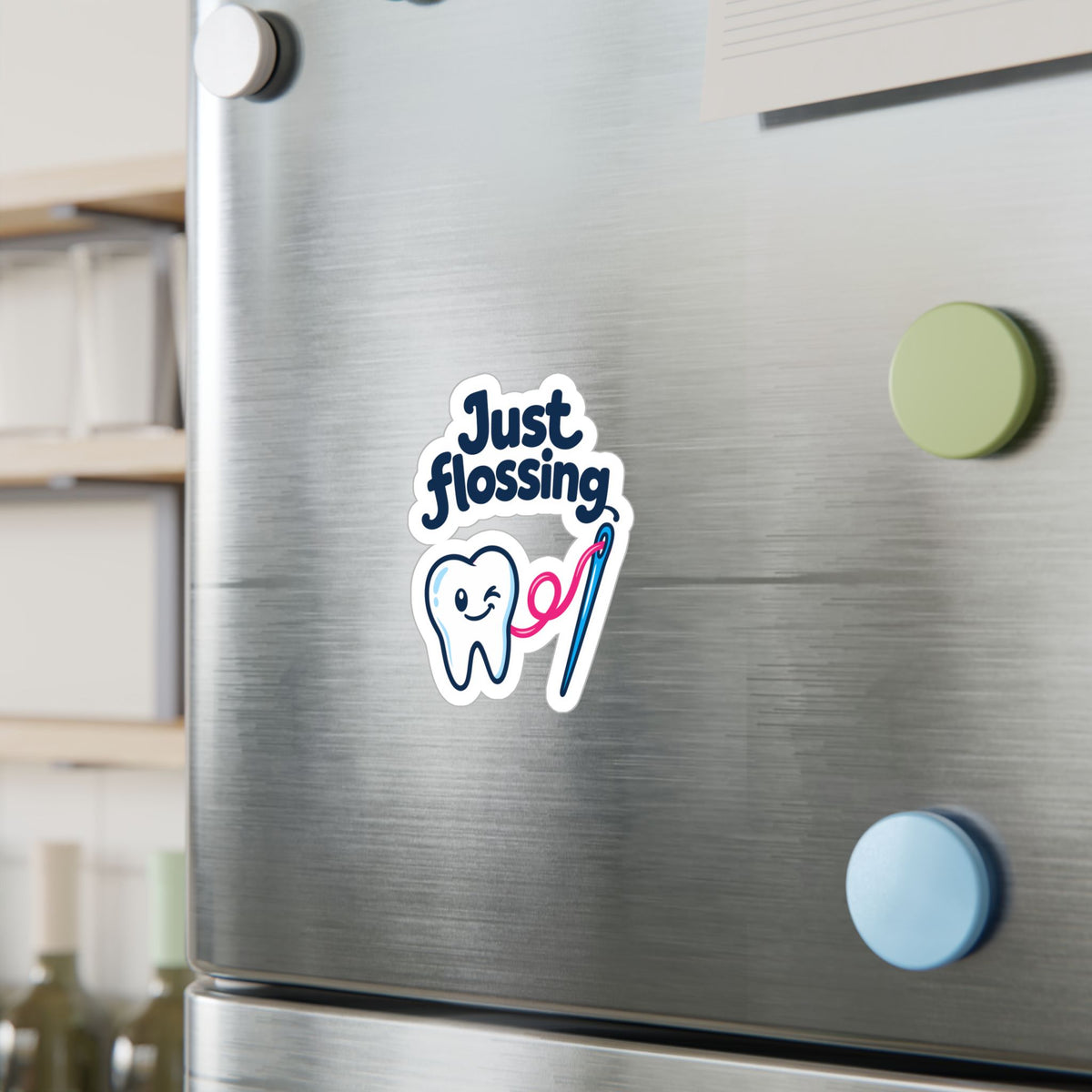 Embroidery Sticker – Just Flossing Needlework Design for Stitching and Crafting Fans, Laptop and Water Bottle decals