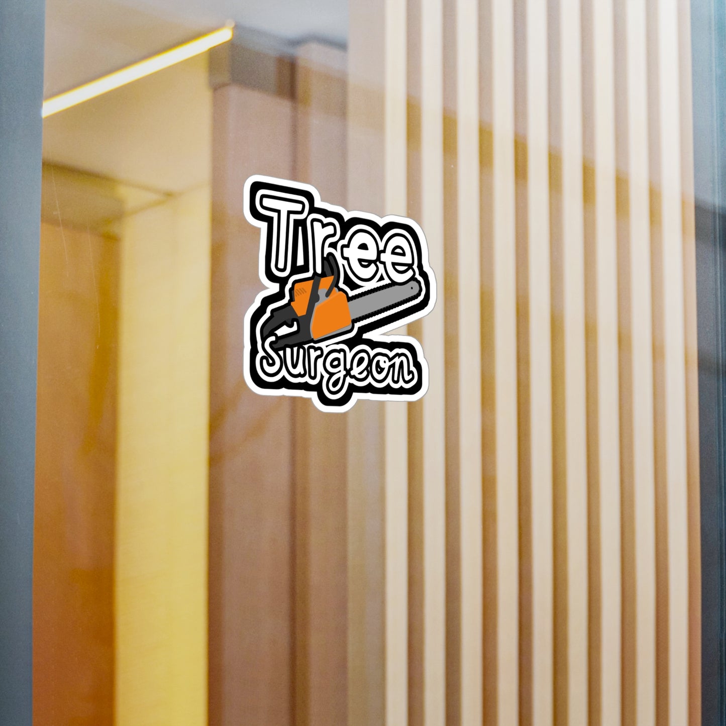 Tree Surgeon - Carpenter Sticker for Wall, Laptop, Window, Truck, Car Carpenter Gift Vinyl Hard hat Decal Sticker