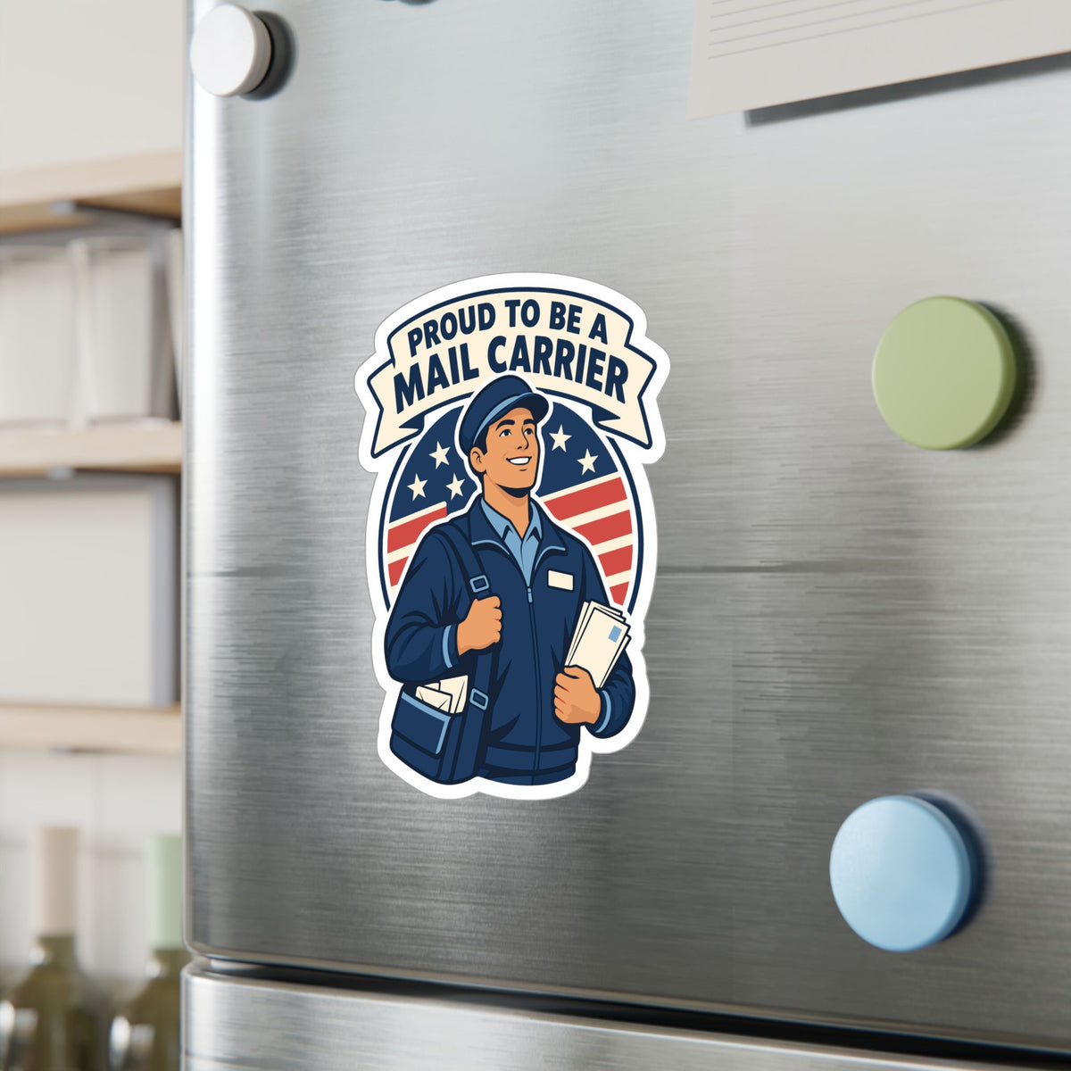 Postal Worker Sticker – Proud to Be a Mail Carrier Decals for Laptop, Water Bottle, Waterproof Vinyl
