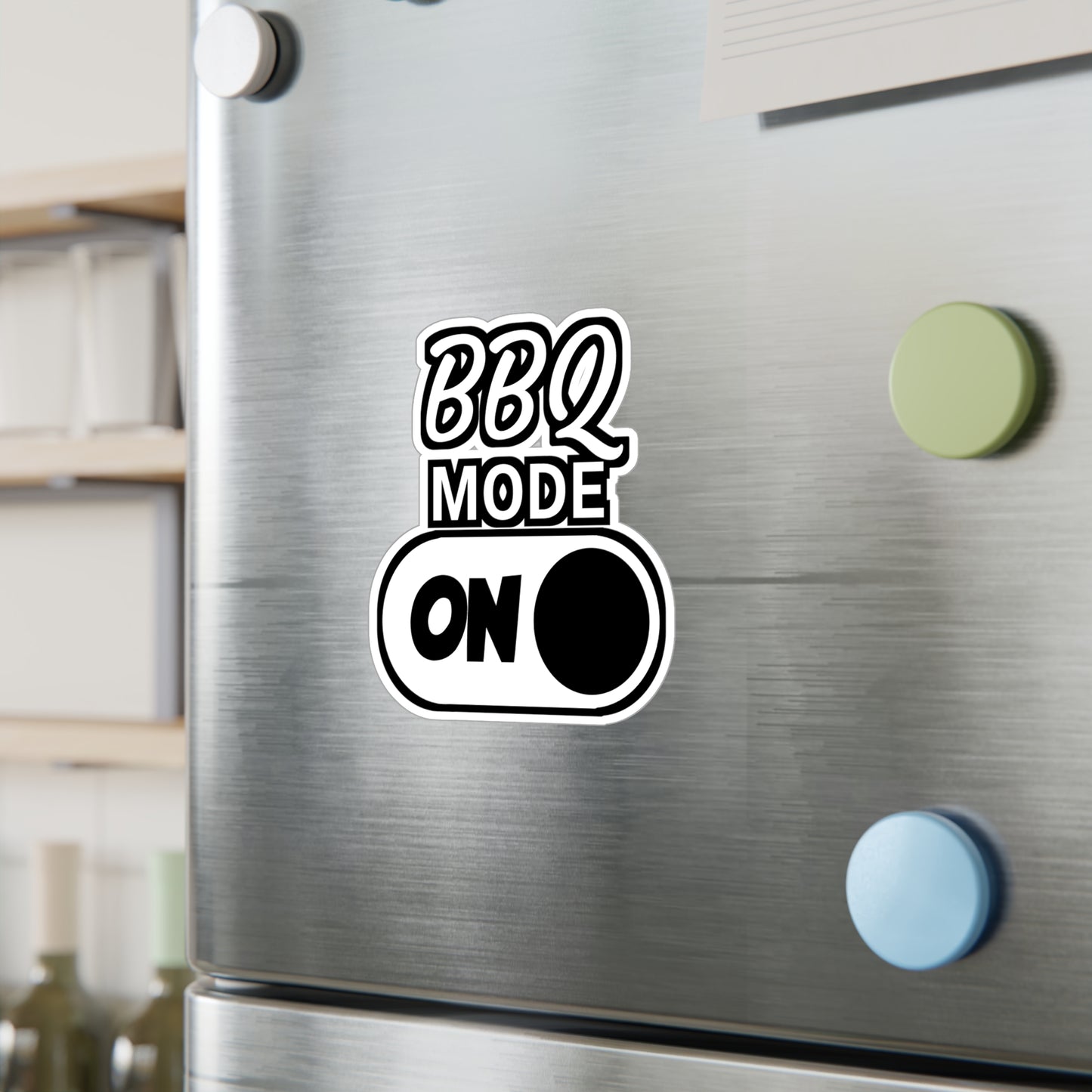 BBQ Mode on - Meat Sticker for Wall, Laptop, Window, Truck, Car Meat Gift Vinyl Steak Decal Sticker