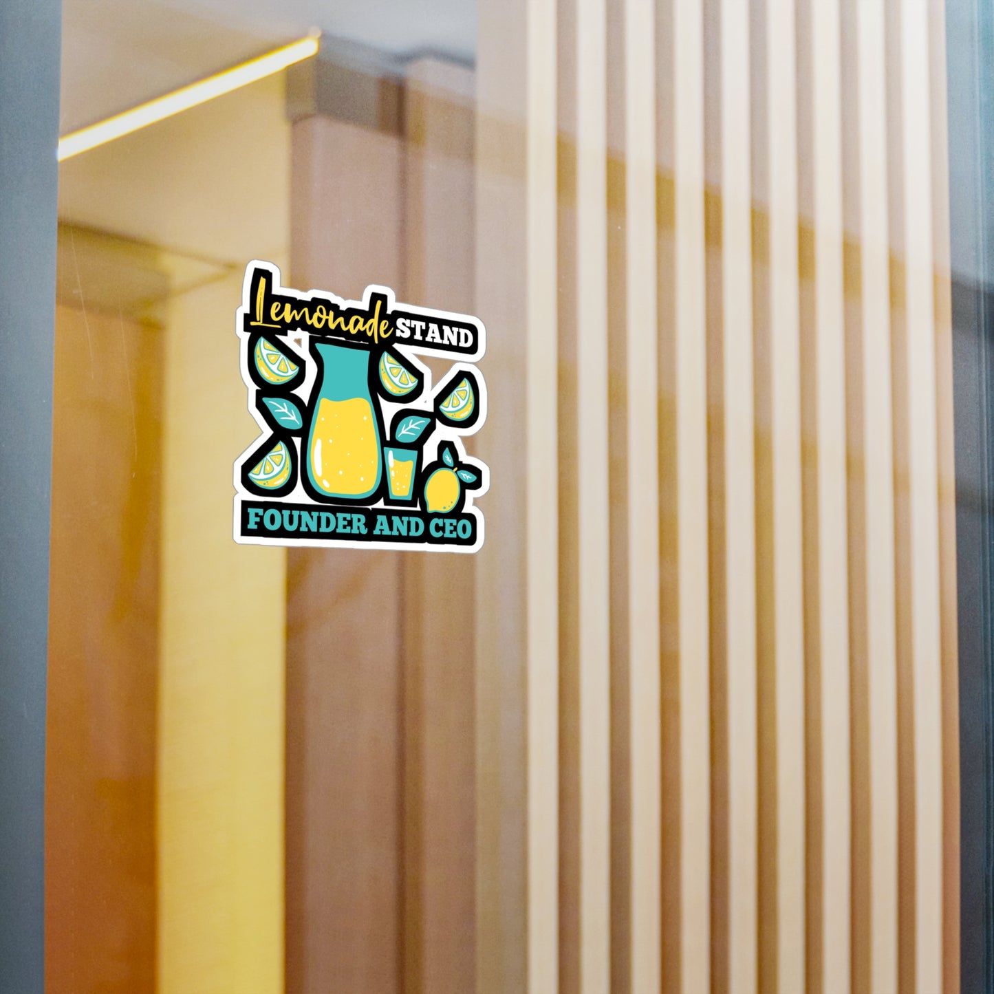 Lemonade Stand Founder And CEO - Lemonade Sticker for Laptop Sticker. Water Bottle Sticker, Vinyl Lemon Decal - Lemonade Gift