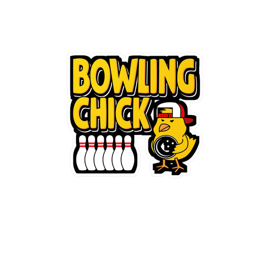 Bowling Chick - Bowling Sticker for Car Window Laptop Sticker. Water Bottle Sticker, Vinyl Ten-pin Decal, Spare Sticker - Bowling Gift