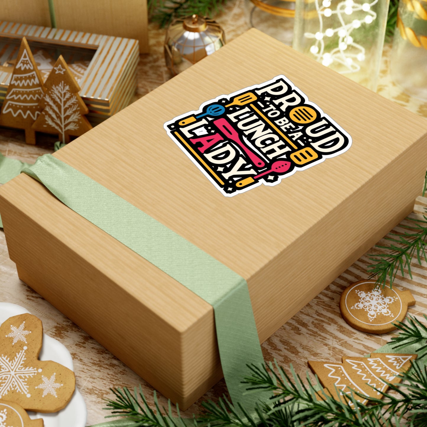 Proud to be a lunch lady - Lunch lady Sticker for Car Laptop Sticker. Water Bottle Sticker, Vinyl Lunch Decal - Lunch lady Gift