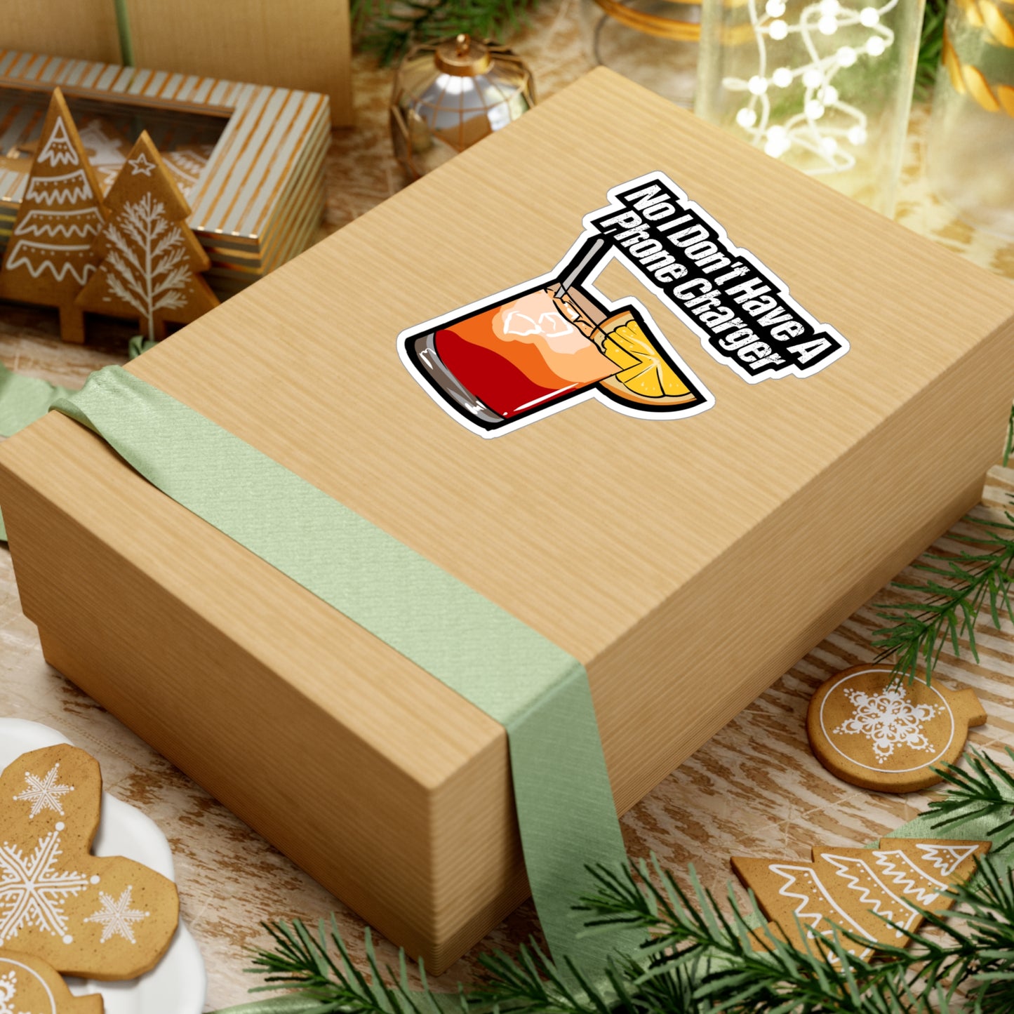 No I Don't Have A Phone Charger - Bartender Sticker for Laptop Sticker. Water Bottle Sticker, Vinyl Tip Decal - Bartender Gift