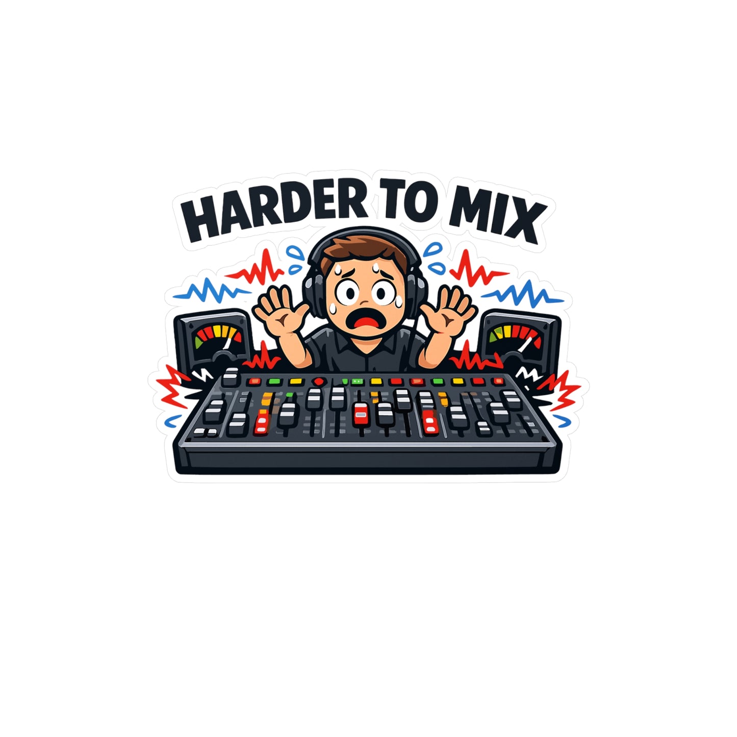 Karaoke Sticker Harder to mix Music Beer Booze Humor Decals, Waterproof Vinyl for Laptop, Water Bottle