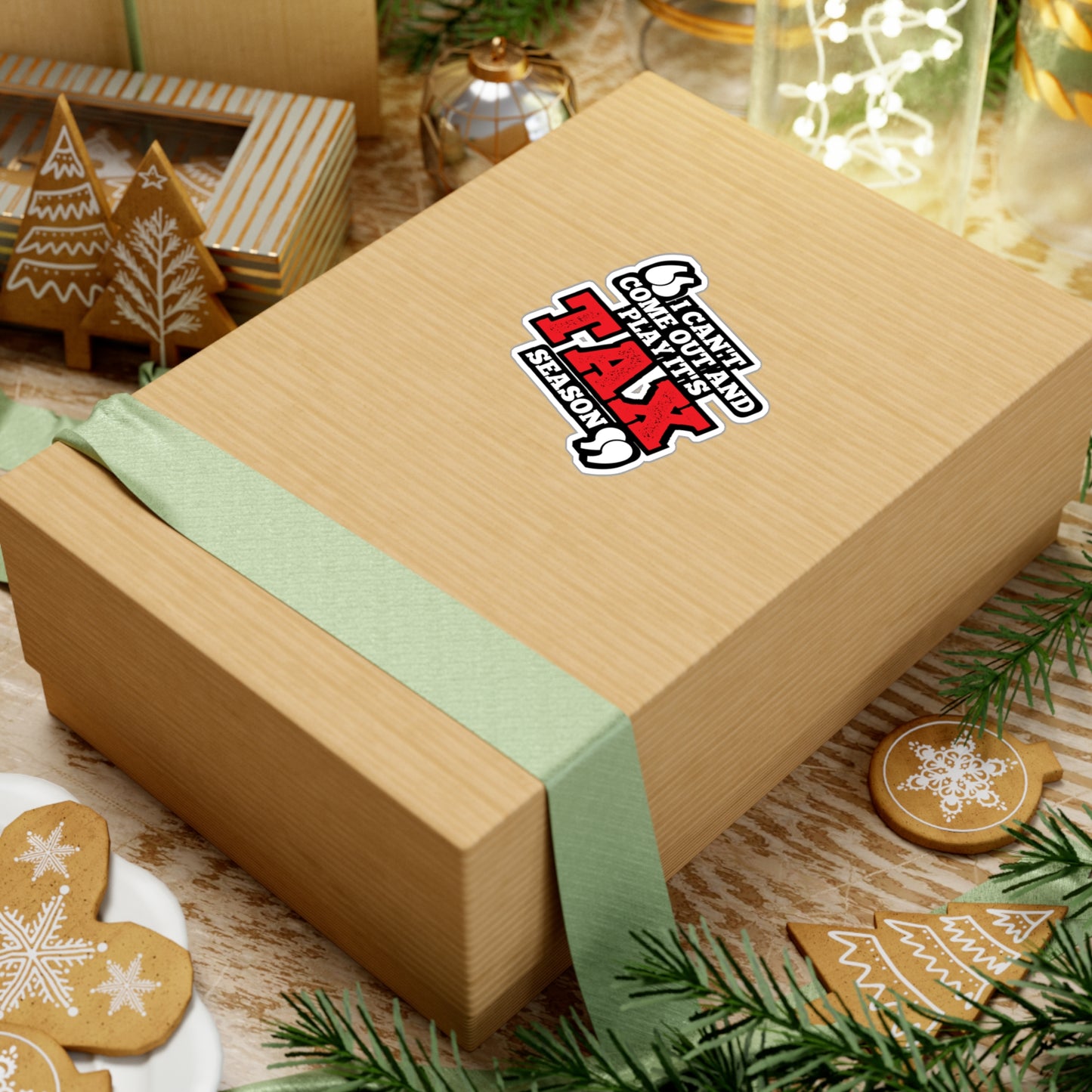 I Can't Come Out And Play It's Tax Season - Accountant Sticker for Laptop Sticker. Water Bottle Sticker, Vinyl Balance Decal - Accountant Gift