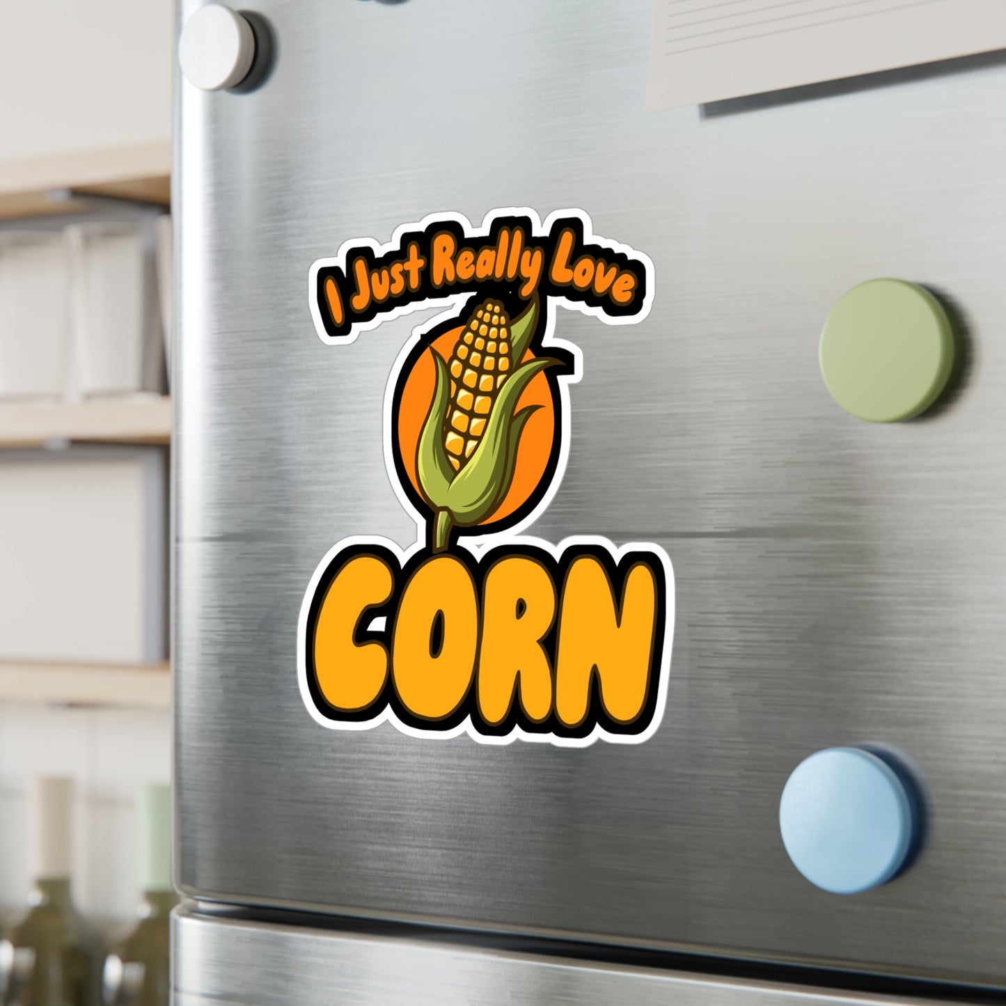 I Just Really Love Corn - Farmer Sticker for Wall, Laptop, Window, Truck, Car Farmer Gift Vinyl Farm Decal Sticker