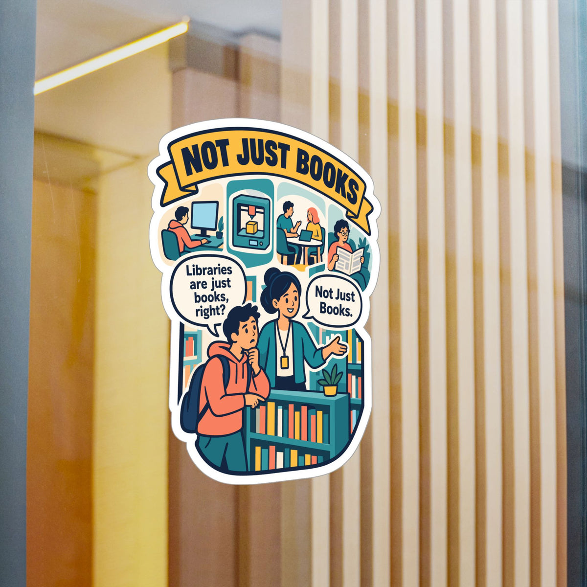 Librarian Sticker - Not Just Books, Fabulous and Magical Unicorn Decals for Laptop and Water Bottle