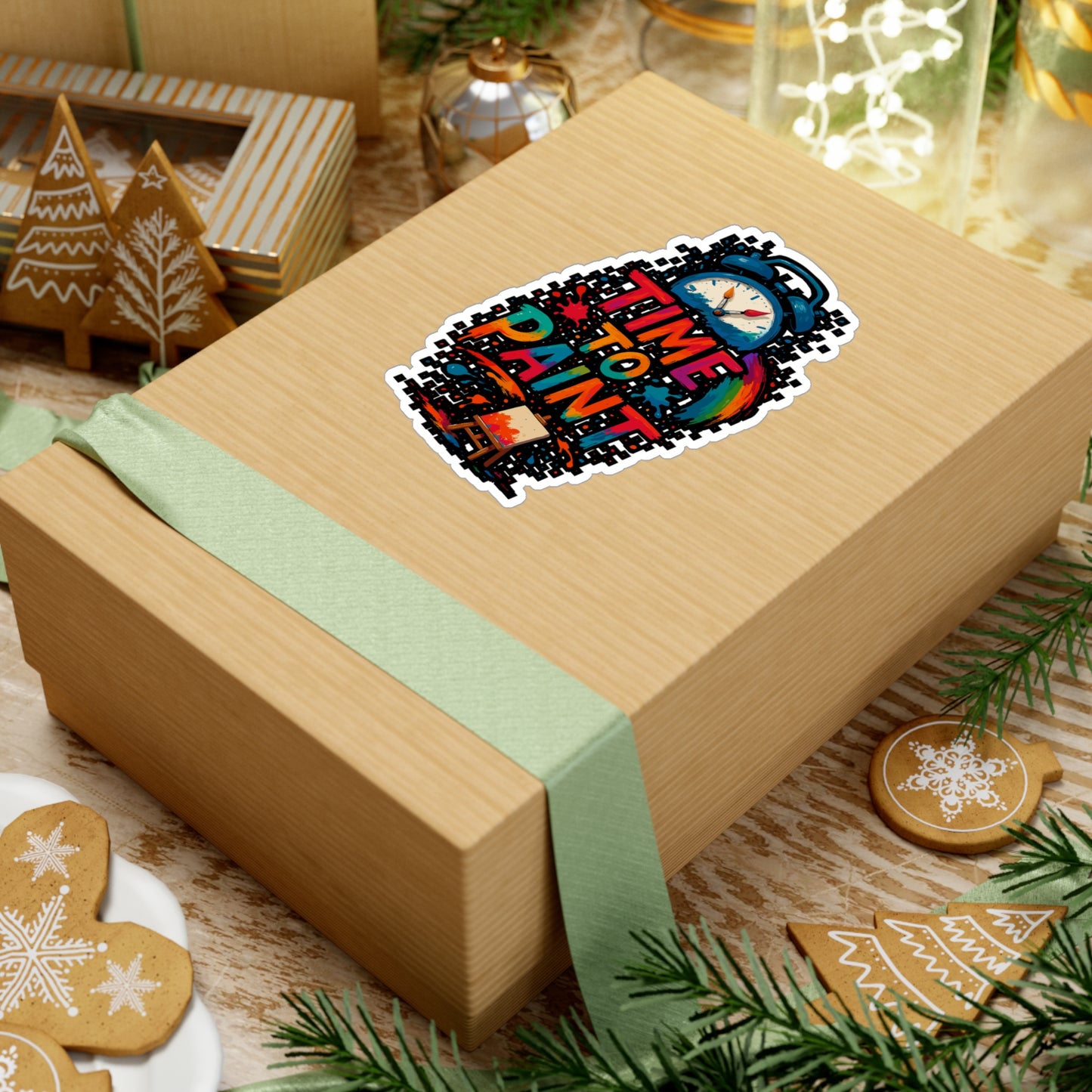 Time To Paint - Paint Sticker for Artists and Art Lovers - Perfect for Laptop, Water Bottle, Gift Idea