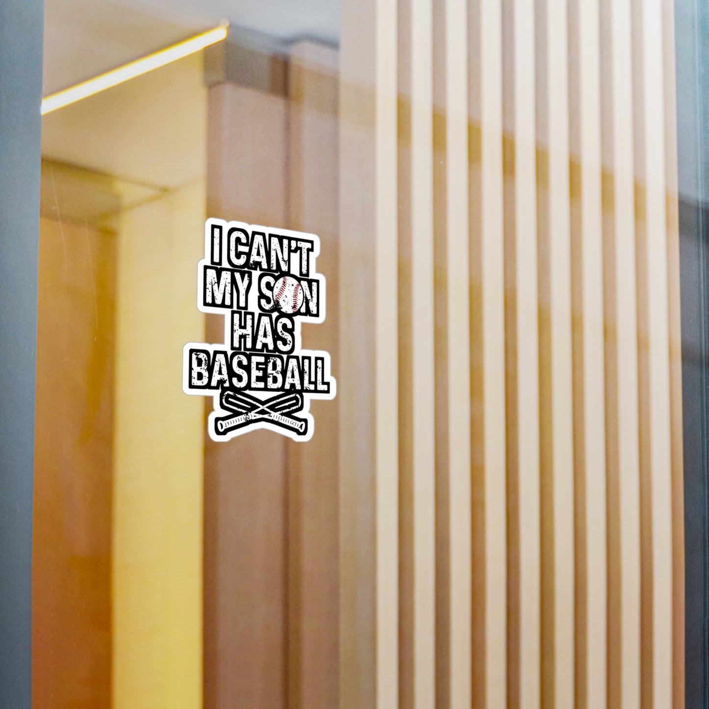 I Can't My Son Has Baseball - Baseball Sticker for Laptop Sticker. Water Bottle Sticker, Vinyl Softball Decal - Baseball Gift