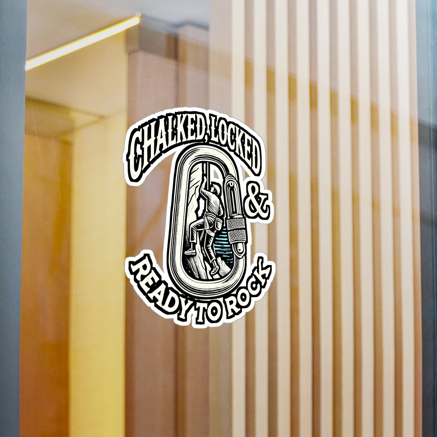 Chalked, Locked & Ready To Rock – Bouldering Sticker for Laptop or Water Bottle | Vinyl Climbing Decal – Perfect Gift for Climbers