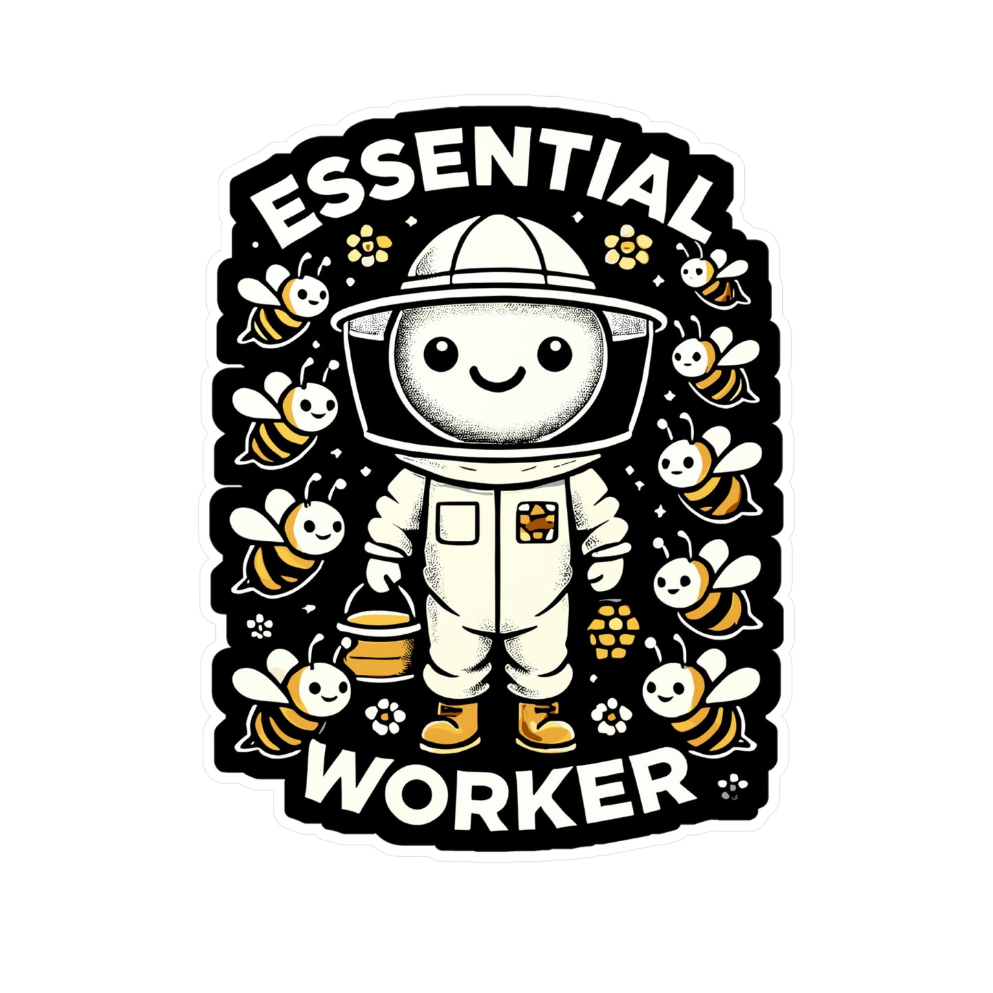 Essential Worker - Beekeeping Sticker for Laptop Sticker. Water Bottle Sticker, Vinyl Brood Decal - Beekeeping Gift