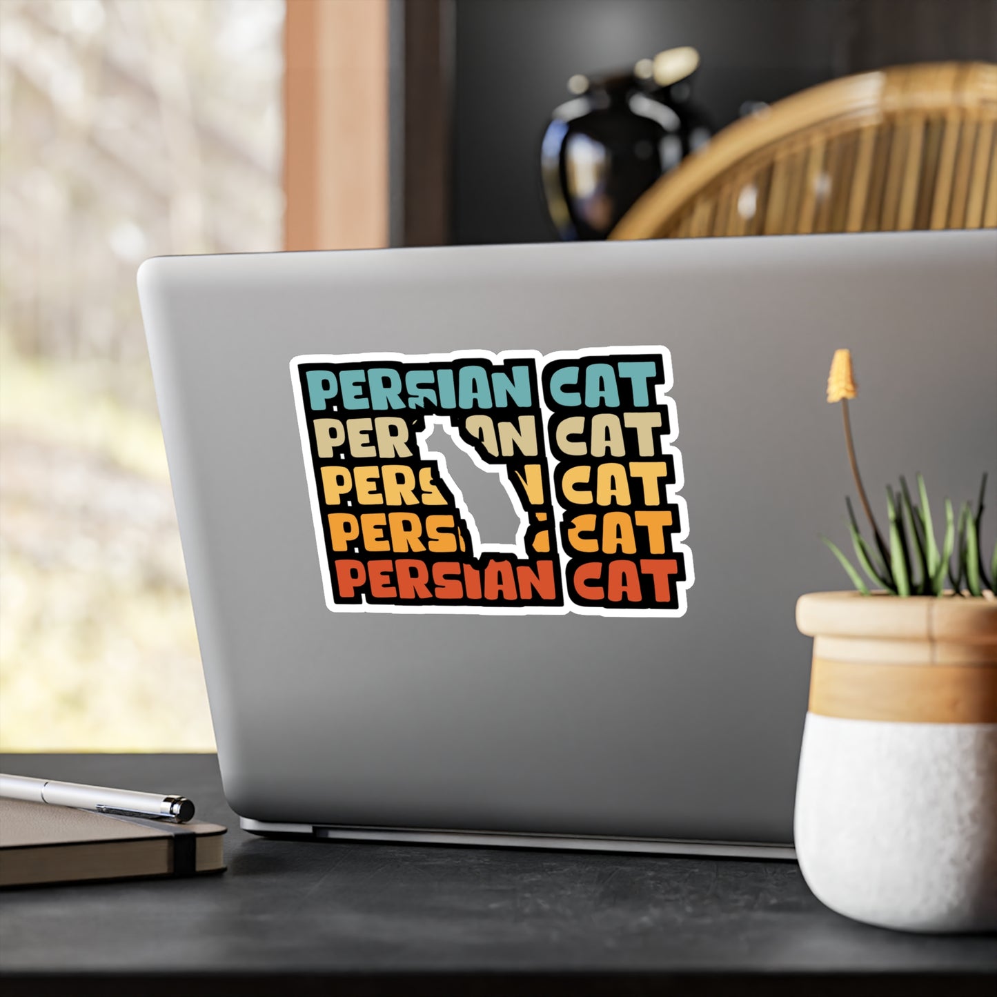 Persian Cat - Kittens Sticker for Car Window Laptop Sticker. Water Bottle Sticker, Vinyl Ruler Decal, Pet Sticker - Kittens Gift