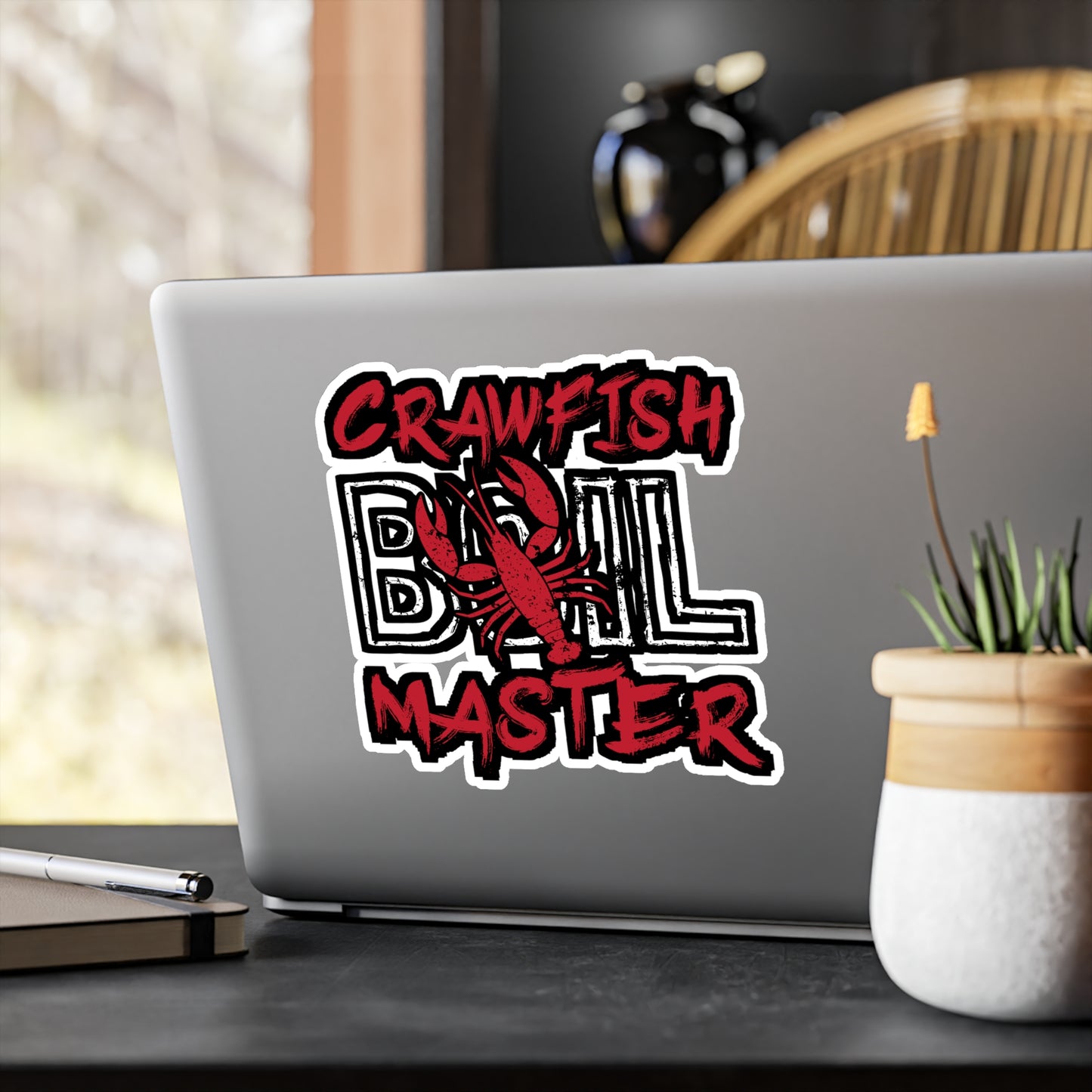 Crawfish Boil Master - Crawfish Sticker for Wall, Laptop, Window, Truck, Car Crawfish Gift Vinyl Crayfish Decal Sticker