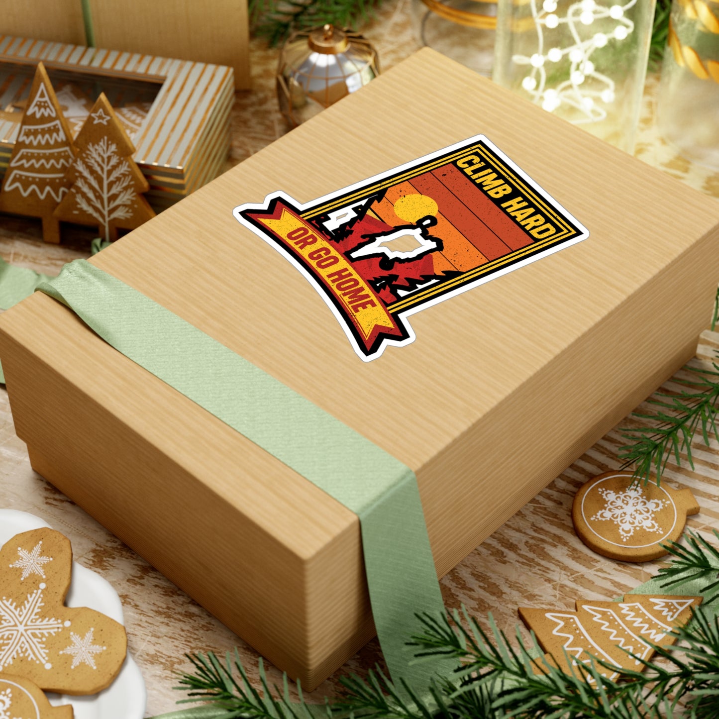 Rock Climbing Mountain Climber Bouldering  - Climbing Sticker for Laptop Sticker. Water Bottle Sticker, Vinyl Climber Decal - Climbing Gift