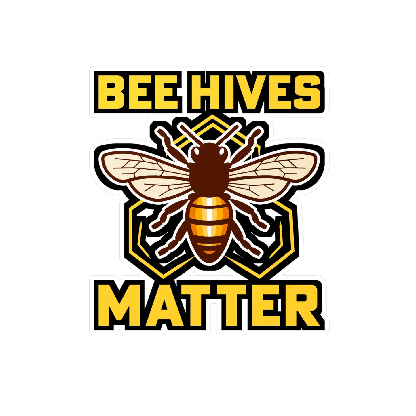 Bee hives matter - Beekeeping Sticker for Laptop Sticker. Water Bottle Sticker, Vinyl Brood Decal - Beekeeping Gift