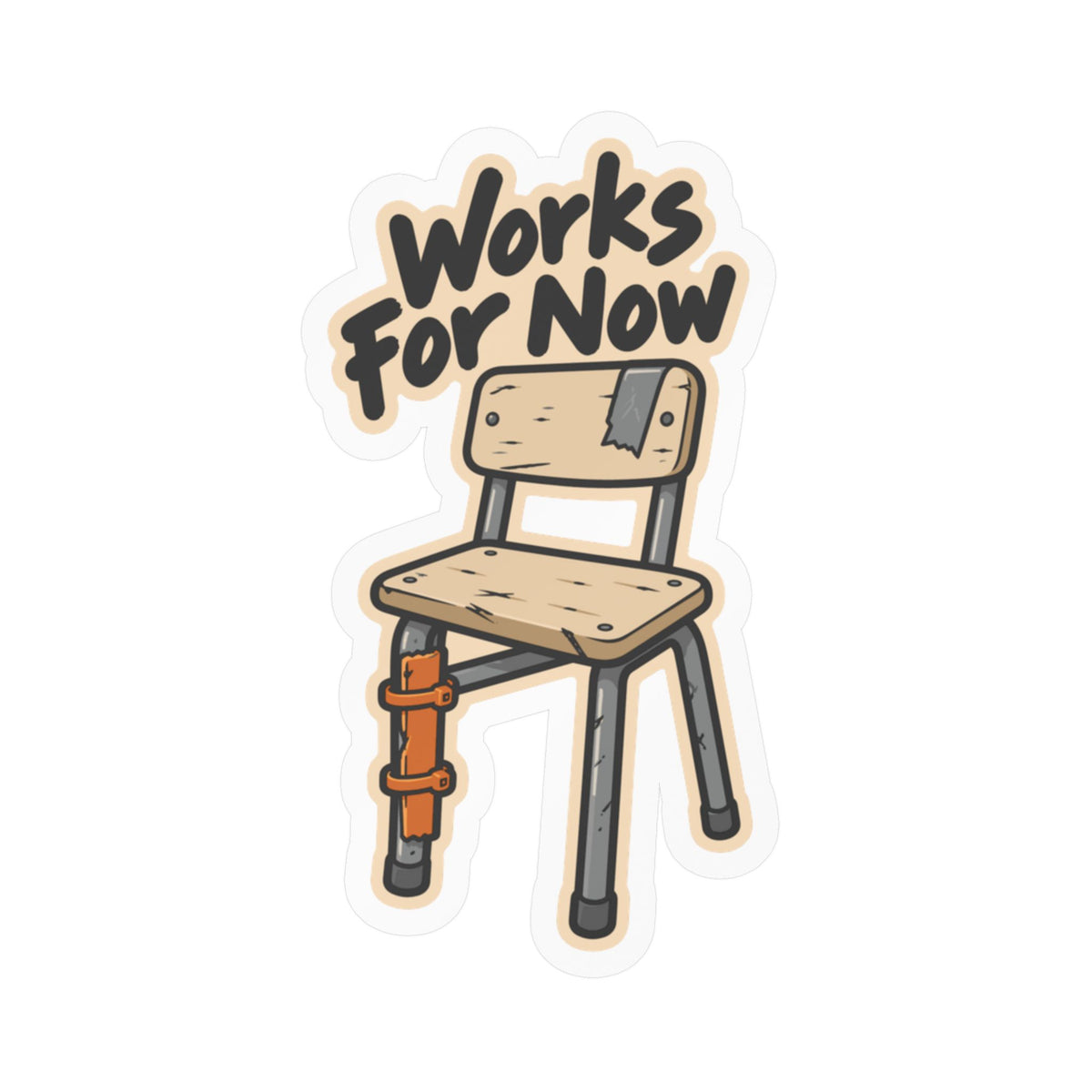Upcycling Sticker – Works For Now Art for Sustainability and Recycling Fans, Decals for Laptop or Water Bottle