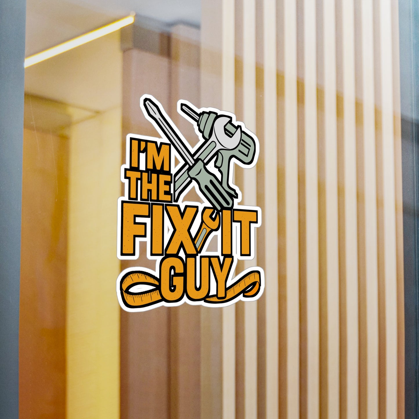 I’m The Fix It Guy – Handyman Sticker for Laptop or Water Bottle | Vinyl Toolbox Decal, Funny Repairman Gift