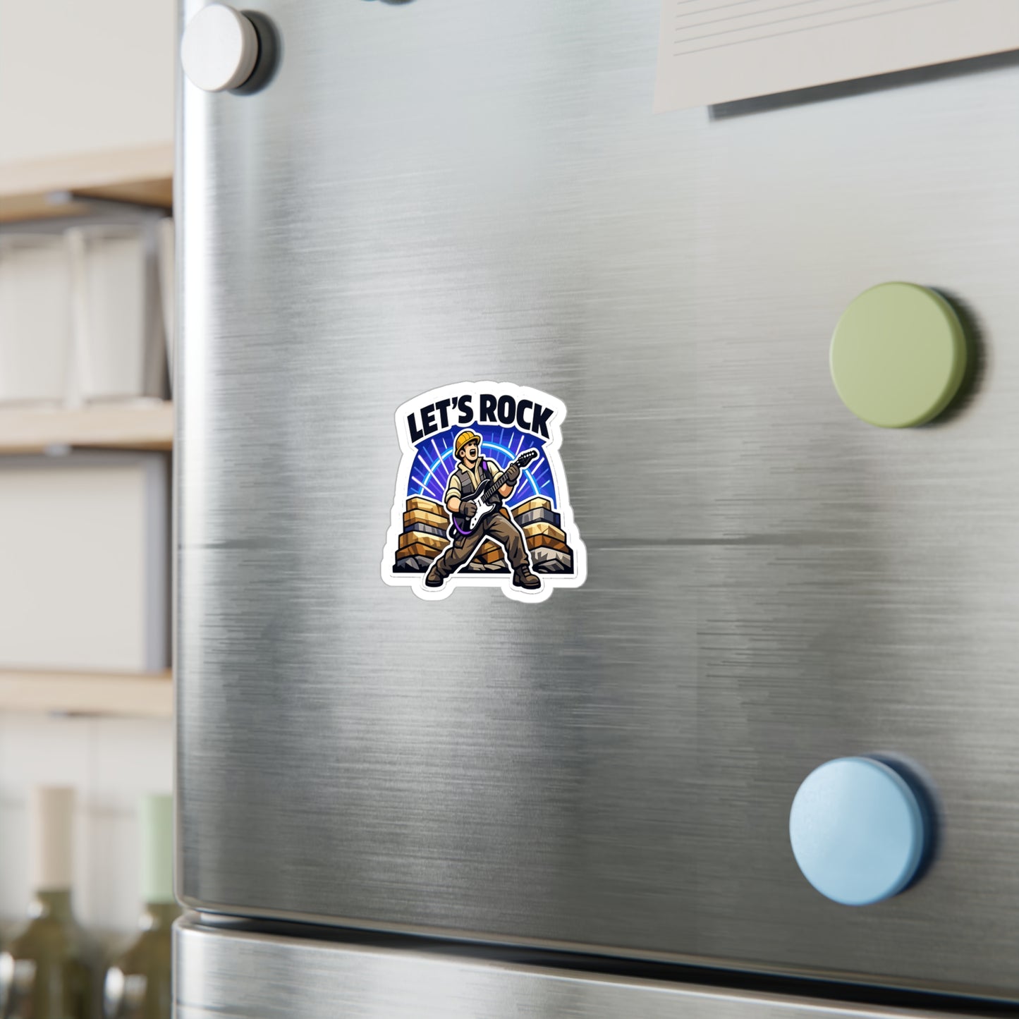 Geologie Sticker Let's Rock Geology Rocks Minerals Tectonics Vinyl Sticker Decals for Laptop Water Bottle Waterproof
