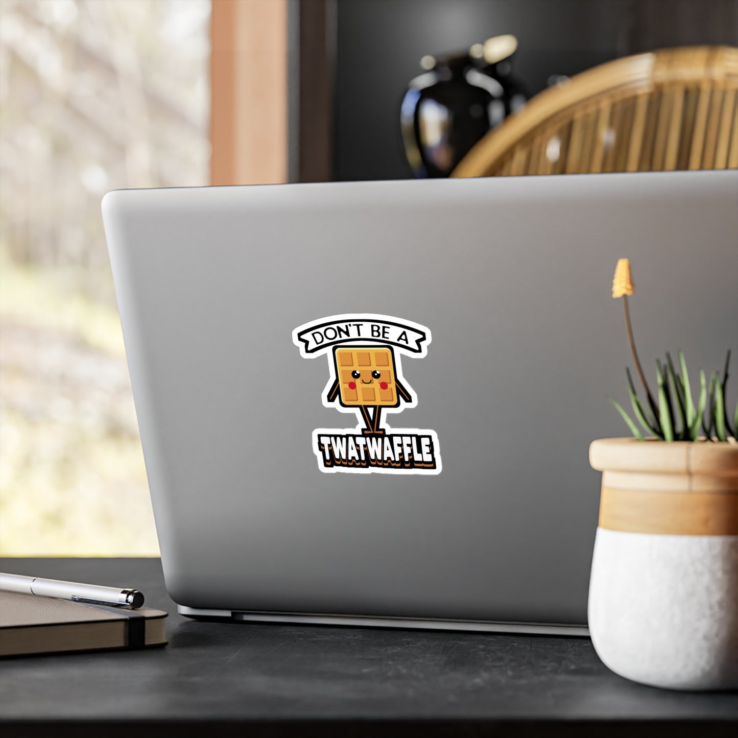 Don't Be A Twatwaffle - Waffles Sticker for Laptop Sticker. Water Bottle Sticker, Vinyl Pancakes Decal - Waffles Gift