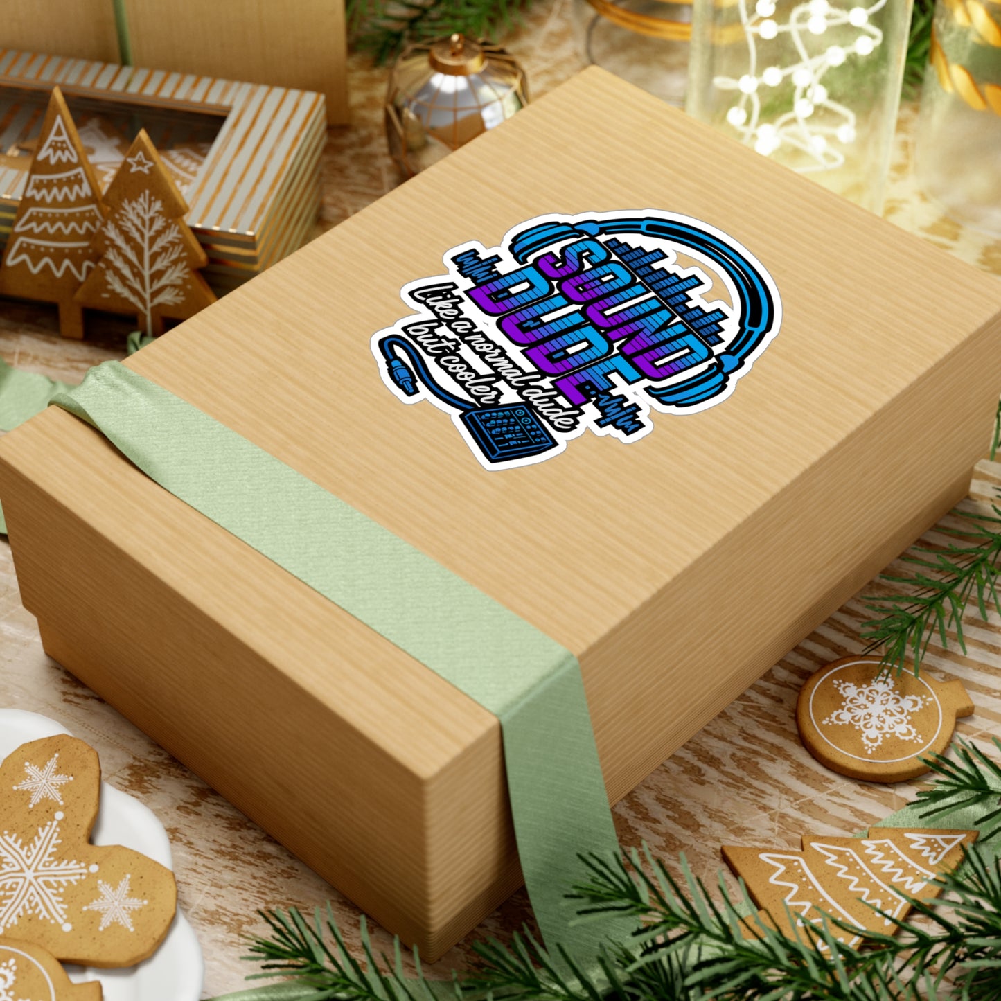 Sound Dude - Like A Normal Dude But Cooler - sound guy Sticker for Laptop, Water Bottle - Gift for Audio Engineers, Music Lovers