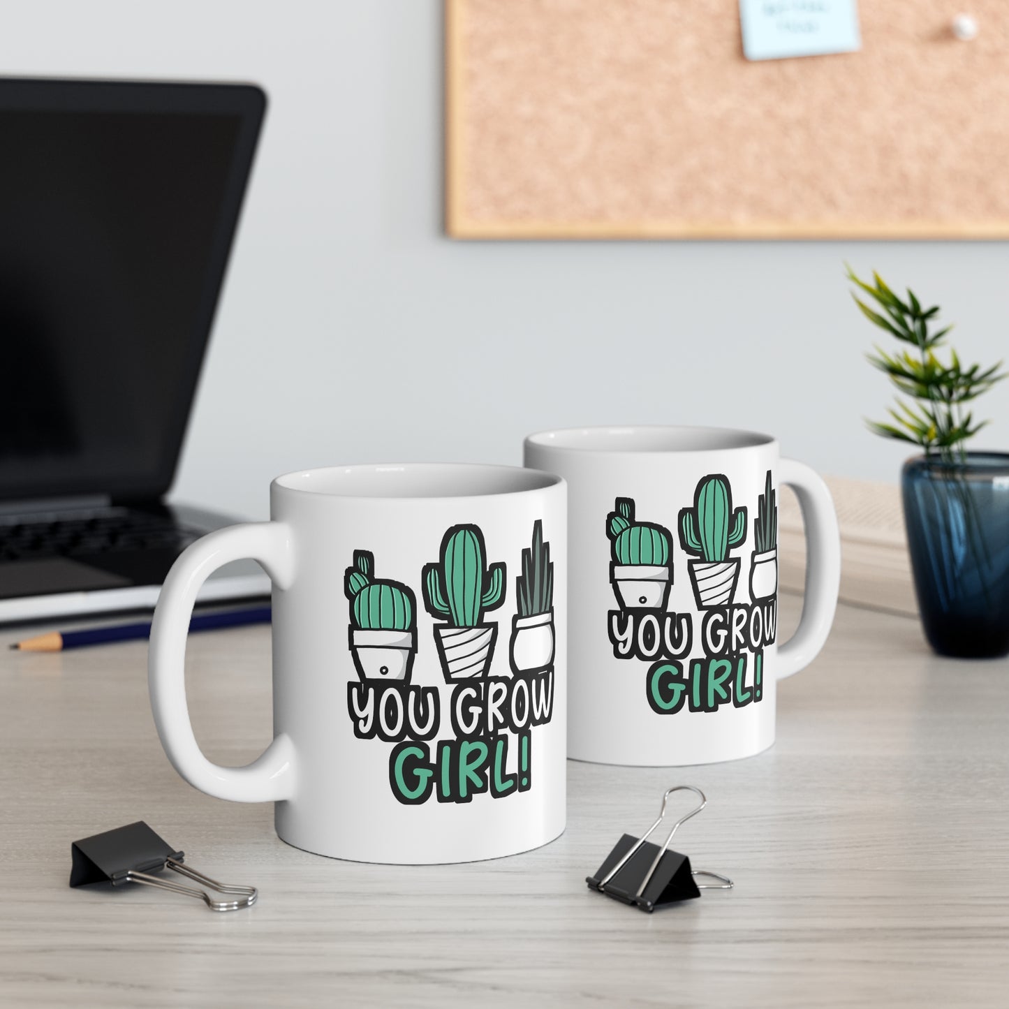 You Grow Girl - Gardening Mug for Coffee 11oz. Gardening Cup, White ceramic, Compost Mug, Herbs Tea Cup - Gardening Gift