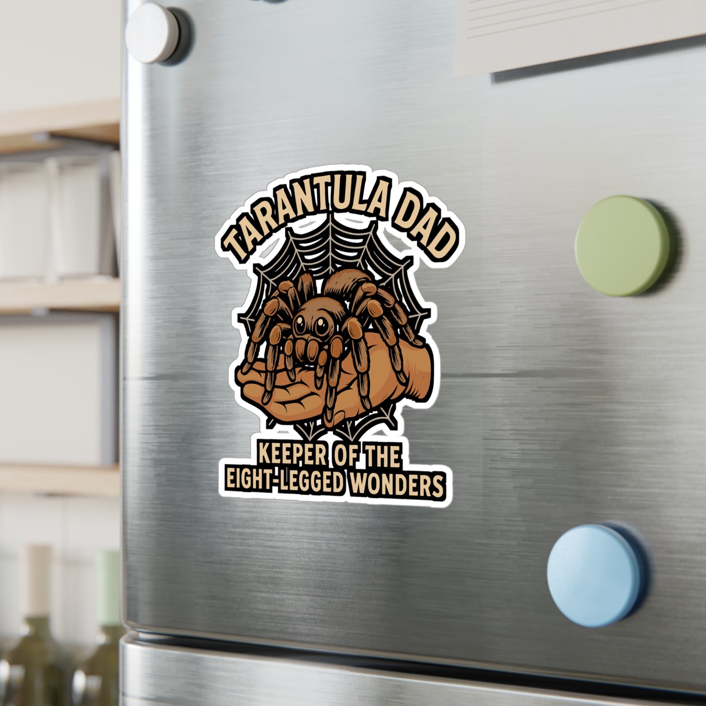 Tarantula Dad Keeper of the Eight-Legged Wonders – Spider Sticker for Laptop or Water Bottle | Funny Exotic Pet Owner Gift | Vinyl Tarantula Decal