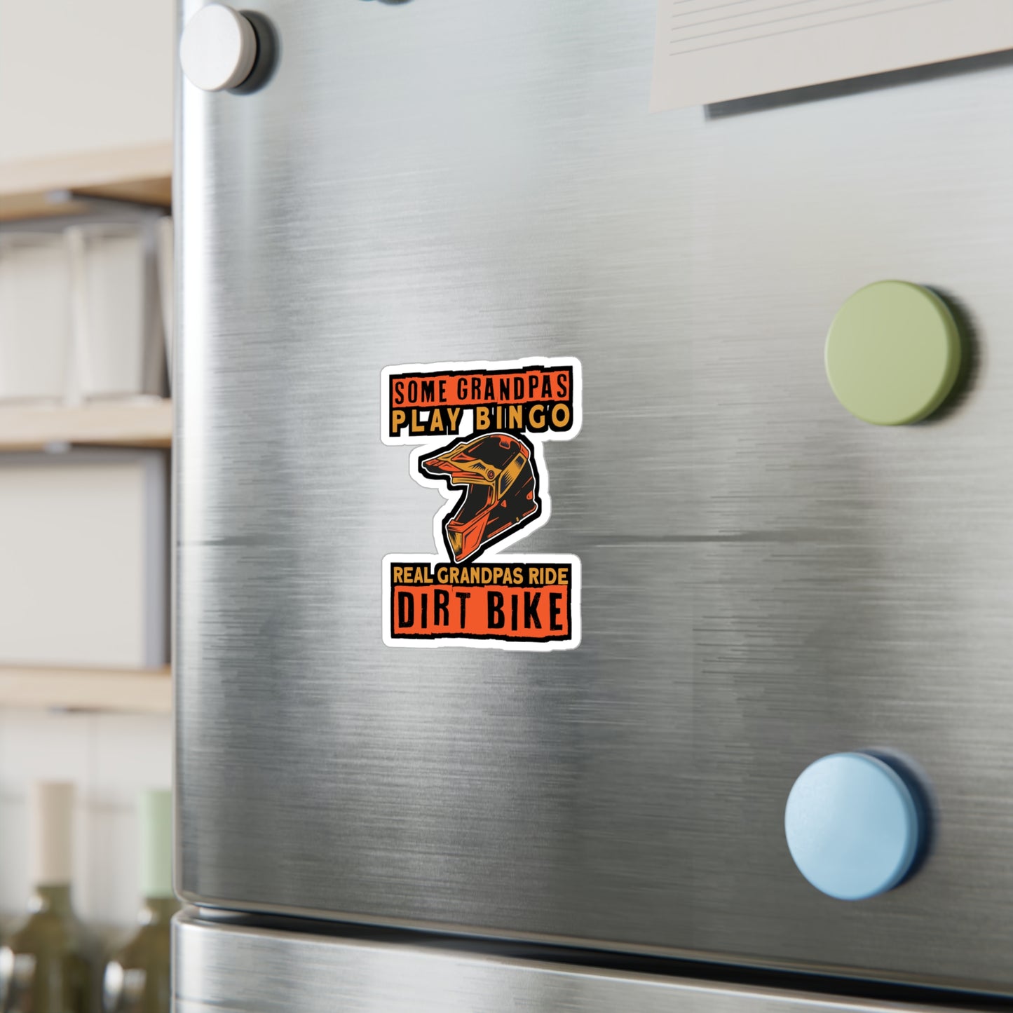 Some Grandpas Play Bingo - Dirt bike Sticker for Laptop Sticker. Water Bottle Sticker, Vinyl Dirt biker Decal - Dirt bike Gift