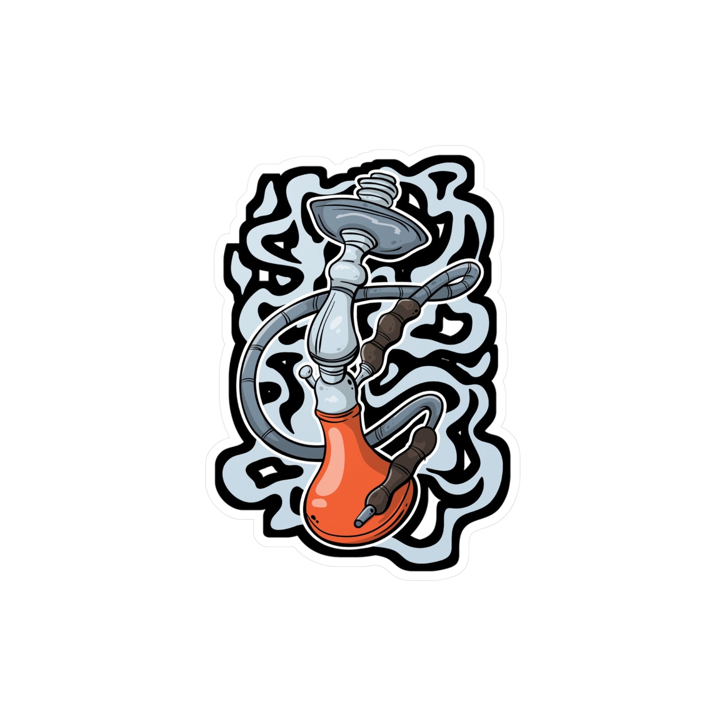 Hookah Shisha Waterpipe Narghile - Hookah Sticker for Laptop Sticker. Water Bottle Sticker, Vinyl Hose Decal - Hookah Gift