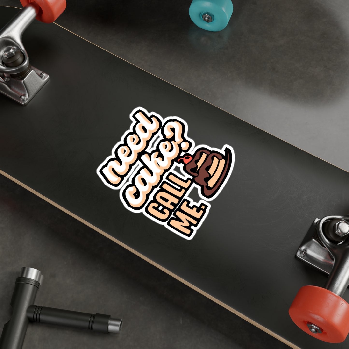 Need Cake Call Me - Baking Sticker for Laptop Sticker. Water Bottle Sticker, Vinyl Cake-decorator Decal - Baking Gift