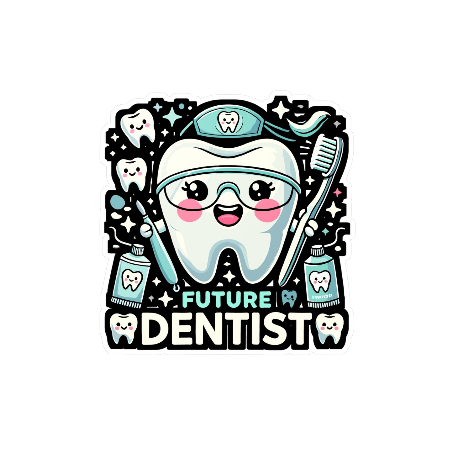 Future Dentist - Dentist Sticker for Laptop Sticker. Water Bottle Sticker, Vinyl Dental assistant Decal - Dentist Gift