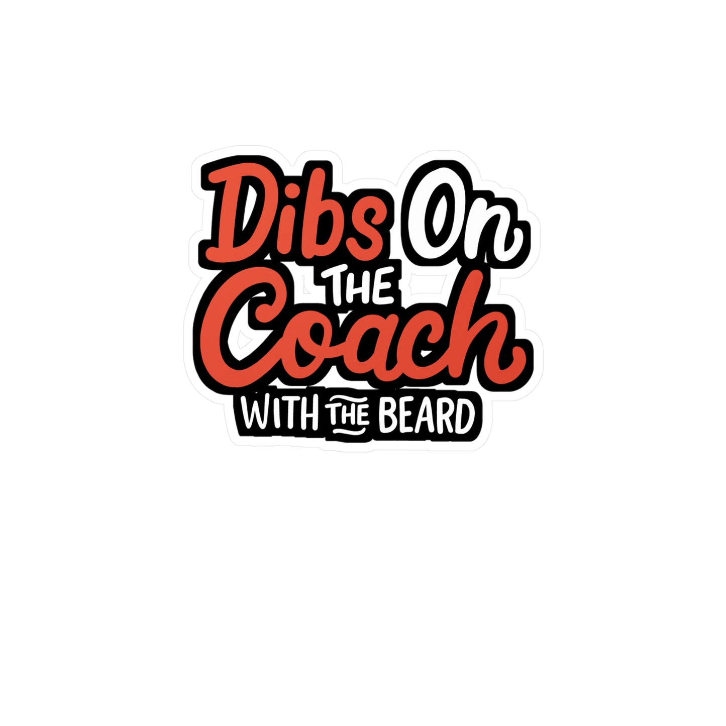 Coach With The Beard Bearded Coach - Bearded Sticker for Laptop Sticker. Water Bottle Sticker, Vinyl Sports-coach Decal - Bearded Gift