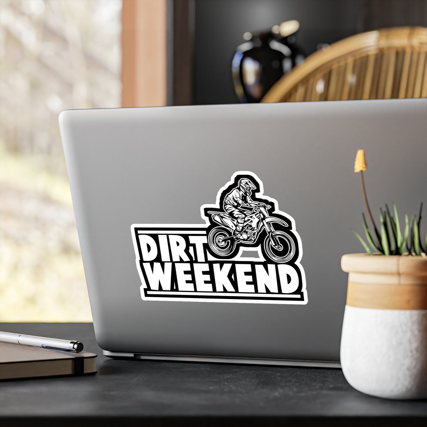 Dirt Weekend - Dirt bike Sticker for Car Window Laptop Sticker. Water Bottle Sticker, Vinyl Dirt biker Decal, Mx Sticker - Dirt bike Gift