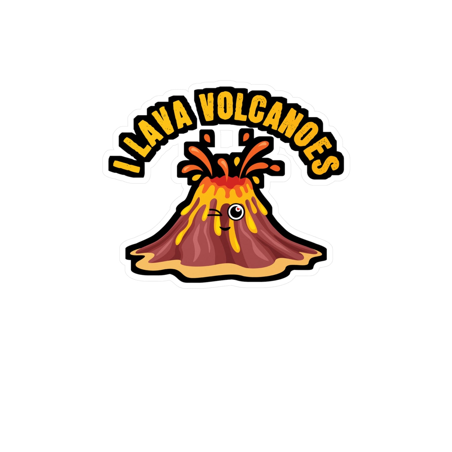I Lava Volcanoes - Geology Sticker for Car Window Laptop Sticker. Water Bottle Sticker, Vinyl Geologist Decal, Rocks Sticker - Geology Gift