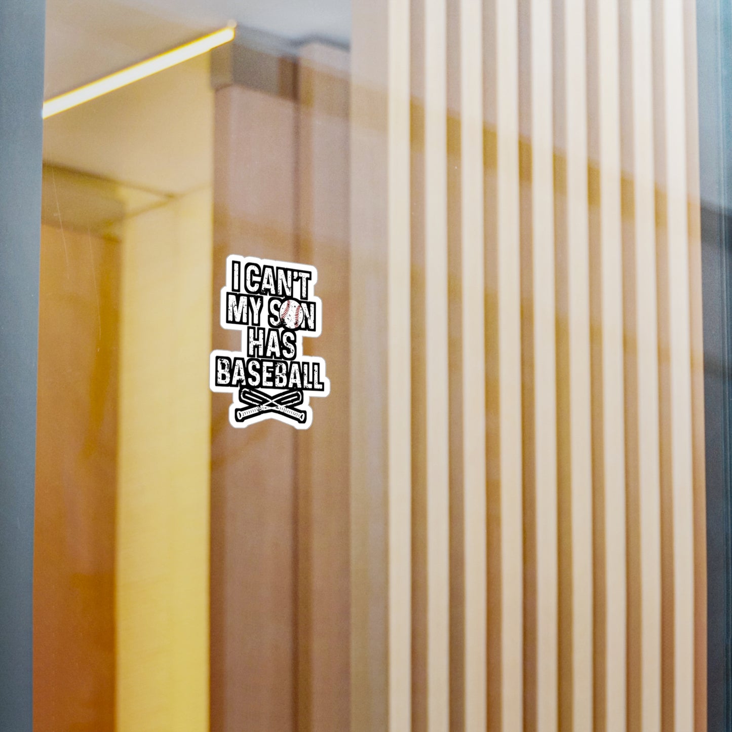 I Can't My Son Has Baseball - Baseball Sticker for Laptop Sticker. Water Bottle Sticker, Vinyl Softball Decal - Baseball Gift