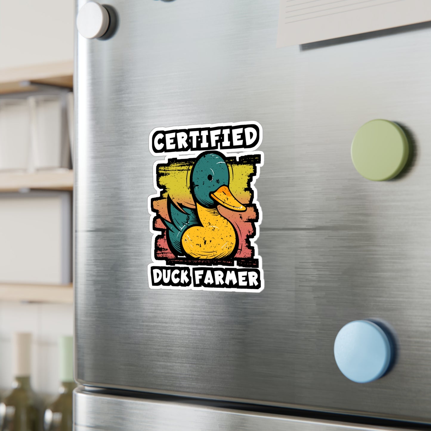 Certified Duck Farmer - Farmer Sticker for Laptop Sticker. Water Bottle Sticker, Vinyl Tractor Decal - Farmer Gift