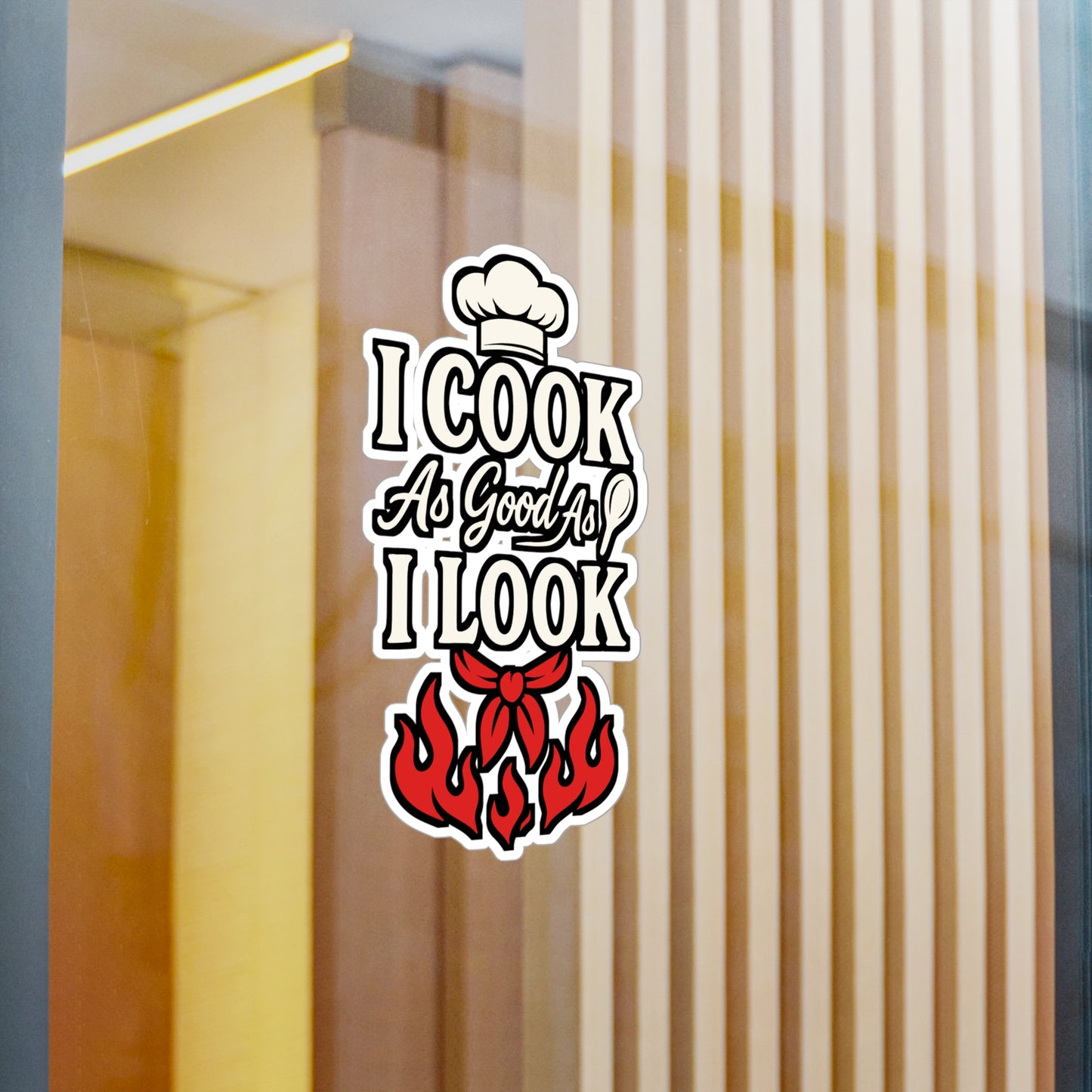 I Cook As Good As I Look – Chef Sticker for Laptop or Water Bottle | Funny Culinary Vinyl Decal | Chef Gift Idea