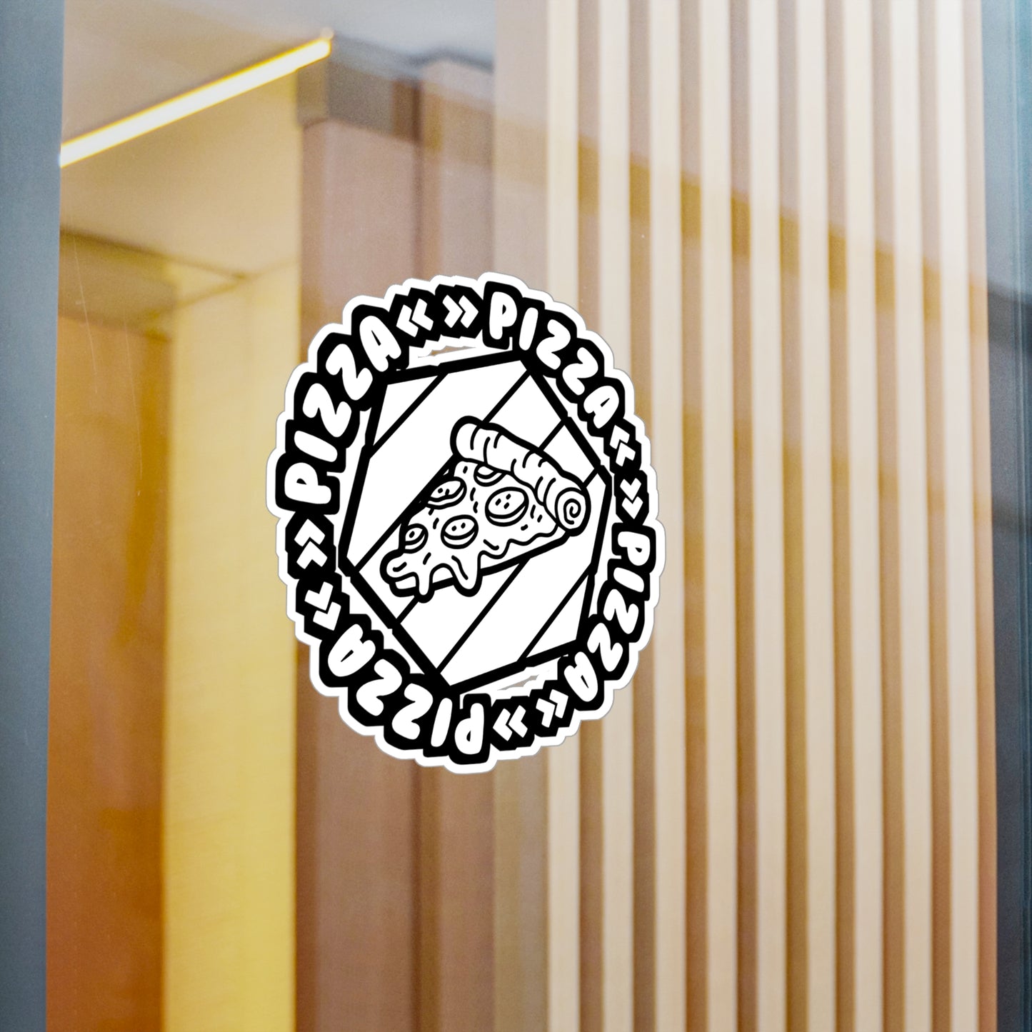 Pizza - Pizza Sticker for Car Window Laptop Sticker. Water Bottle Sticker, Vinyl Pyramid Decal, Pizza Sticker - Pizza Gift