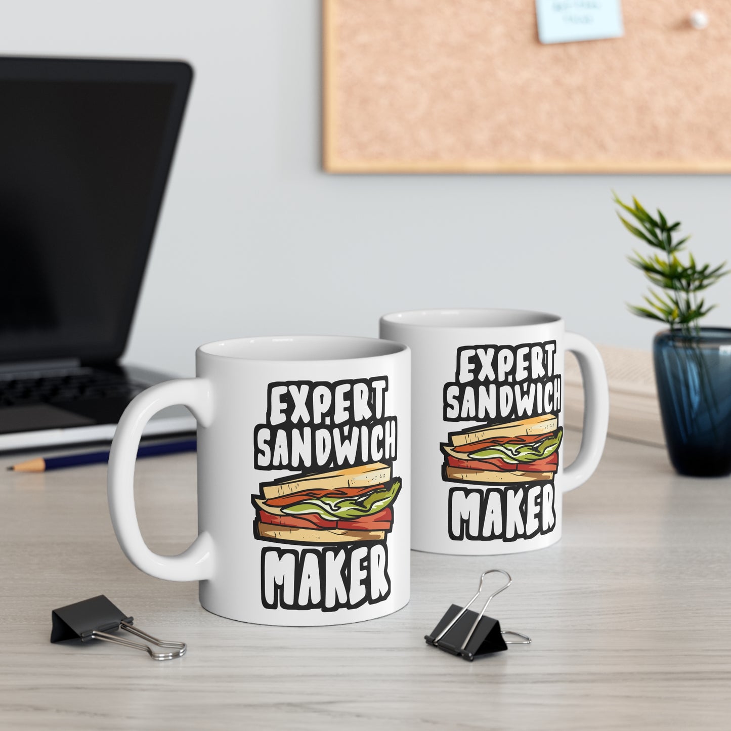 Expert Sandwich Maker - Hoagies Mug for Coffee 11oz. Hoagies Cup, White ceramic, Deli Mug, Sliders Tea Cup - Hoagies Gift