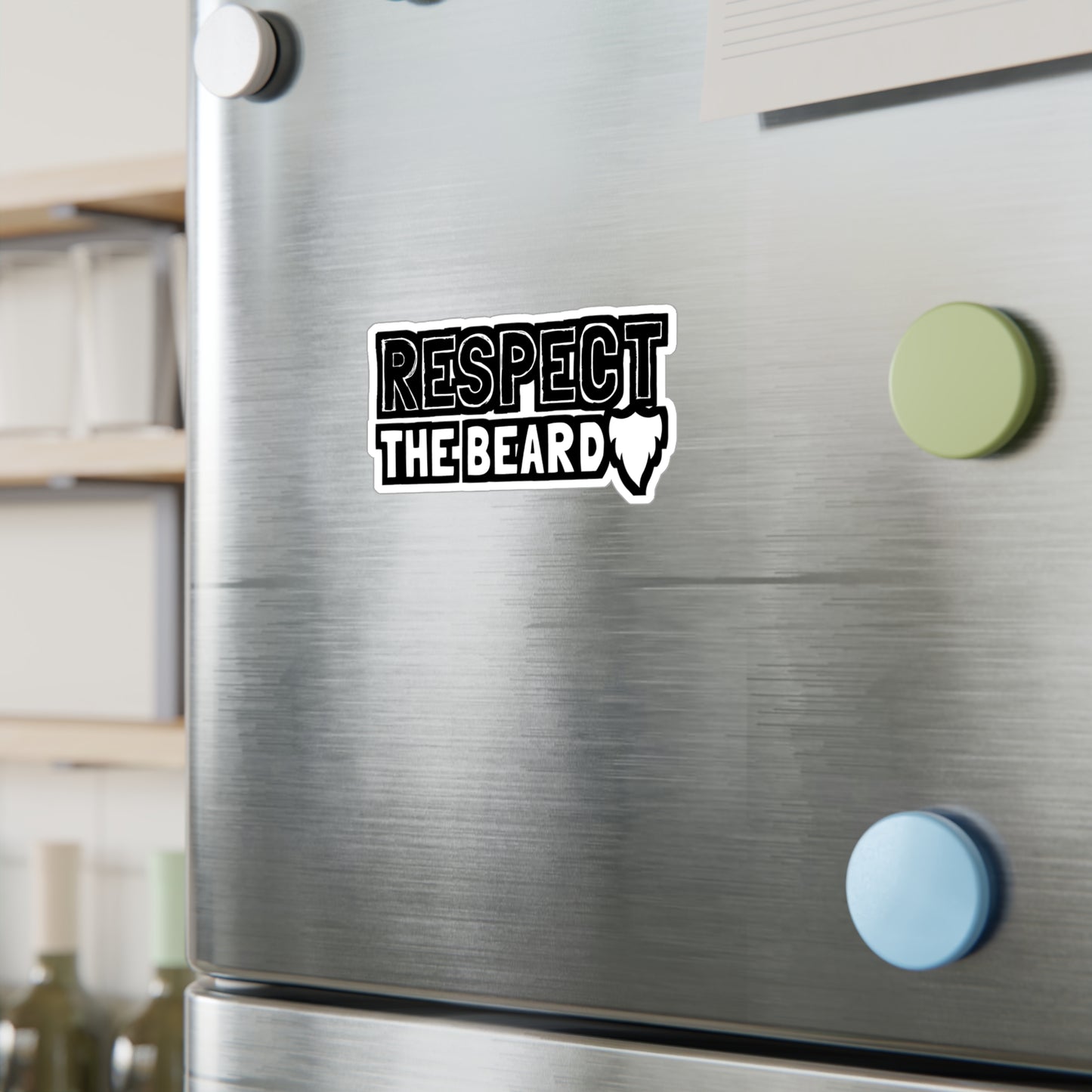 Respect The Beard - Beard Sticker for Car Window Laptop Sticker. Water Bottle Sticker, Vinyl Bearded Decal, Man Sticker - Beard Gift