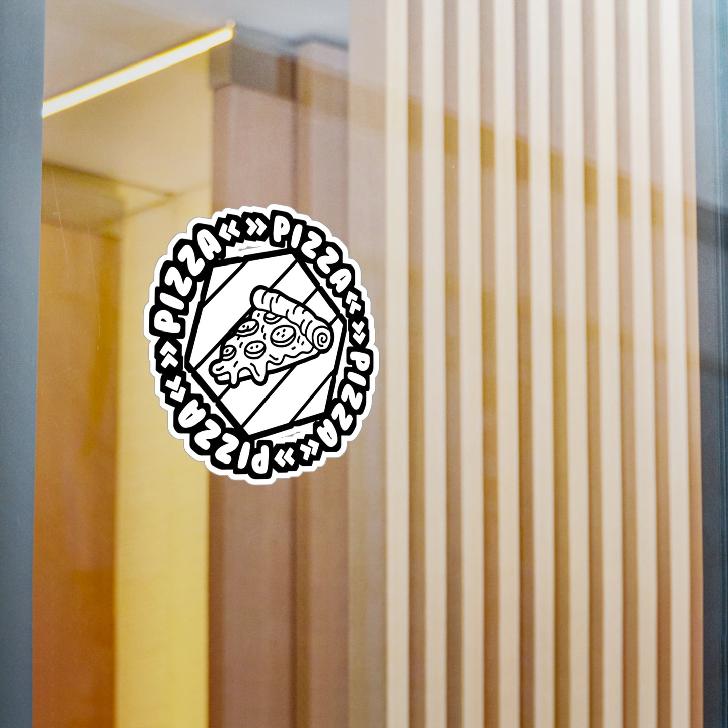 Pizza - Pizza Sticker for Car Window Laptop Sticker. Water Bottle Sticker, Vinyl Pyramid Decal, Pizza Sticker - Pizza Gift